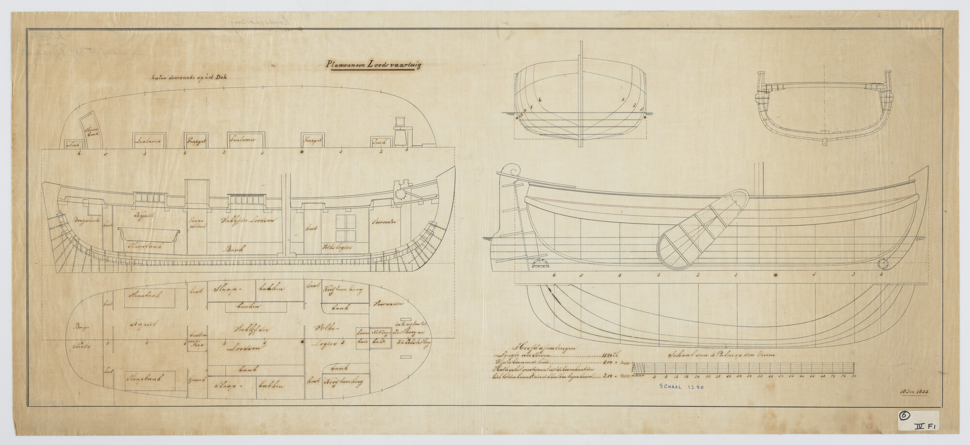 A.0149(52); Loodsrinkelaar; technische tekening