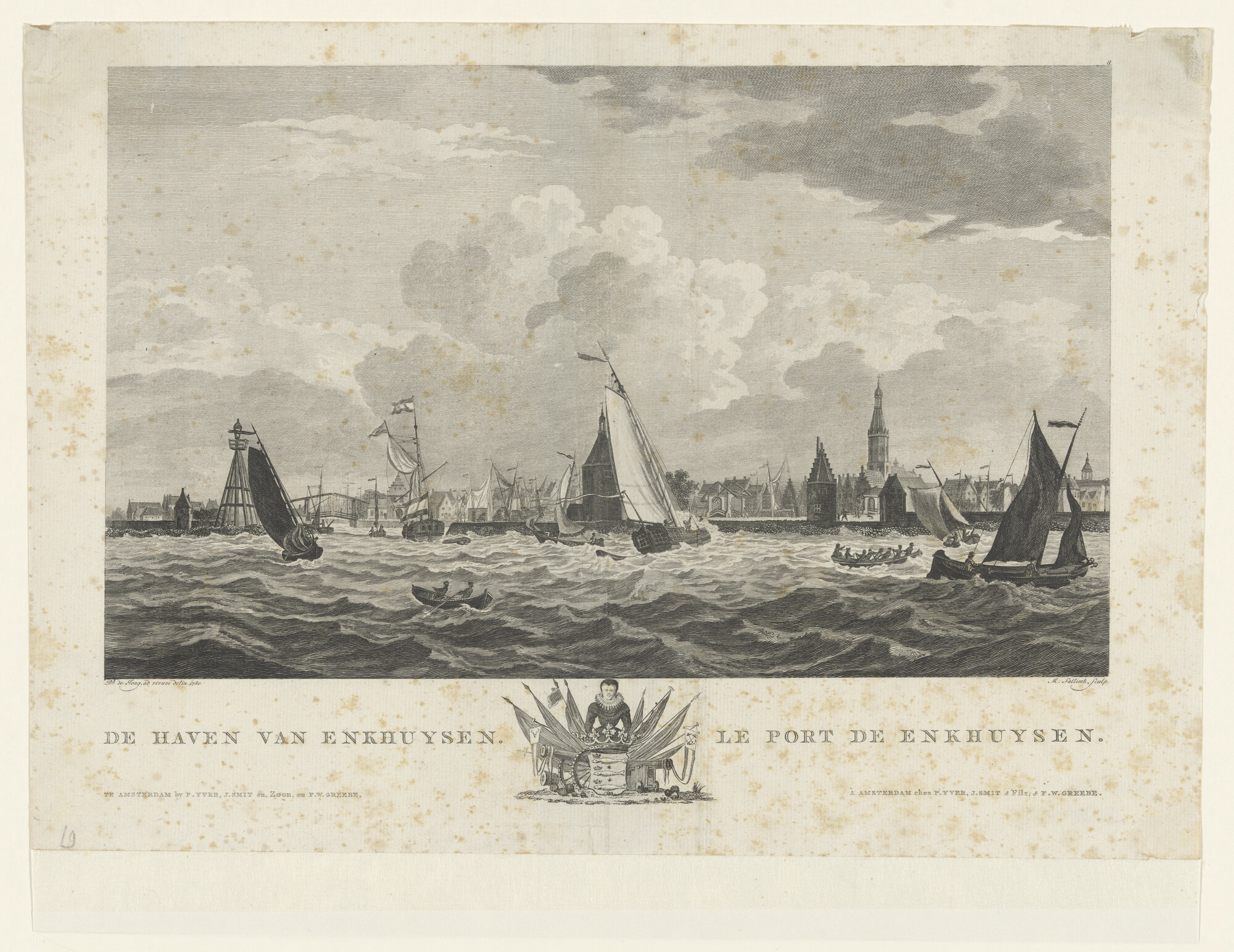 A.0149(0729); De haven van Enkhuizen; prent