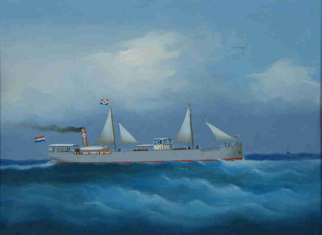 S.2559; Het tankstoomschip Berandan; schilderij