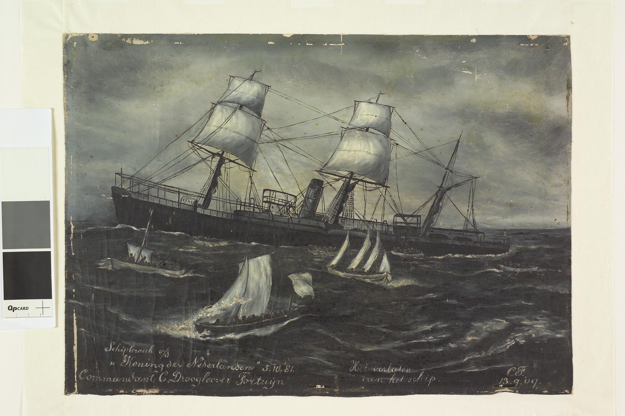 S.2403(02); Schipbreuk van de Koning der Nederlanden, 1881; schilderij
