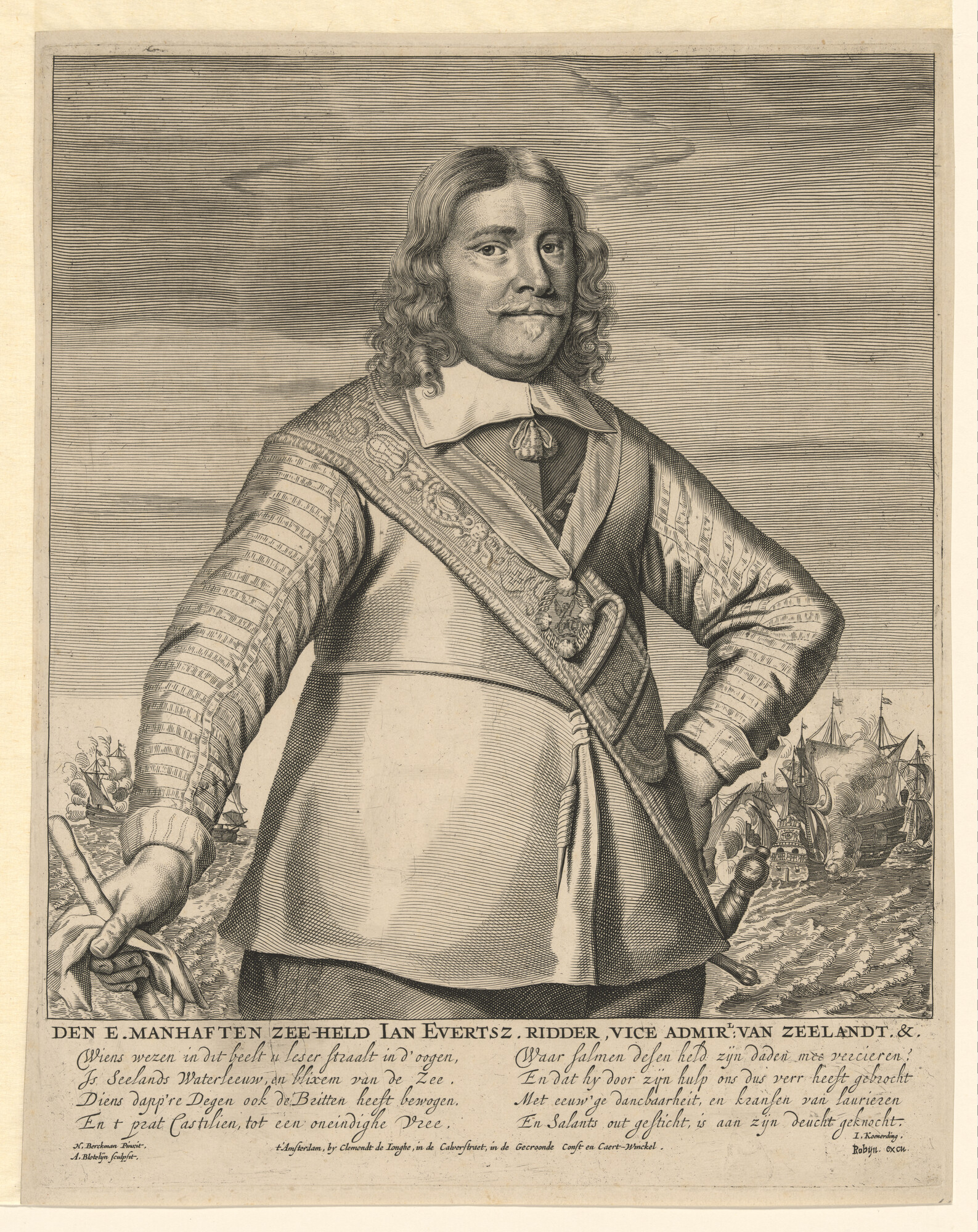A.1082(01)b; Portret van Jan Evertsen de Oude, luitenant-admiraal van Zeeland; prent