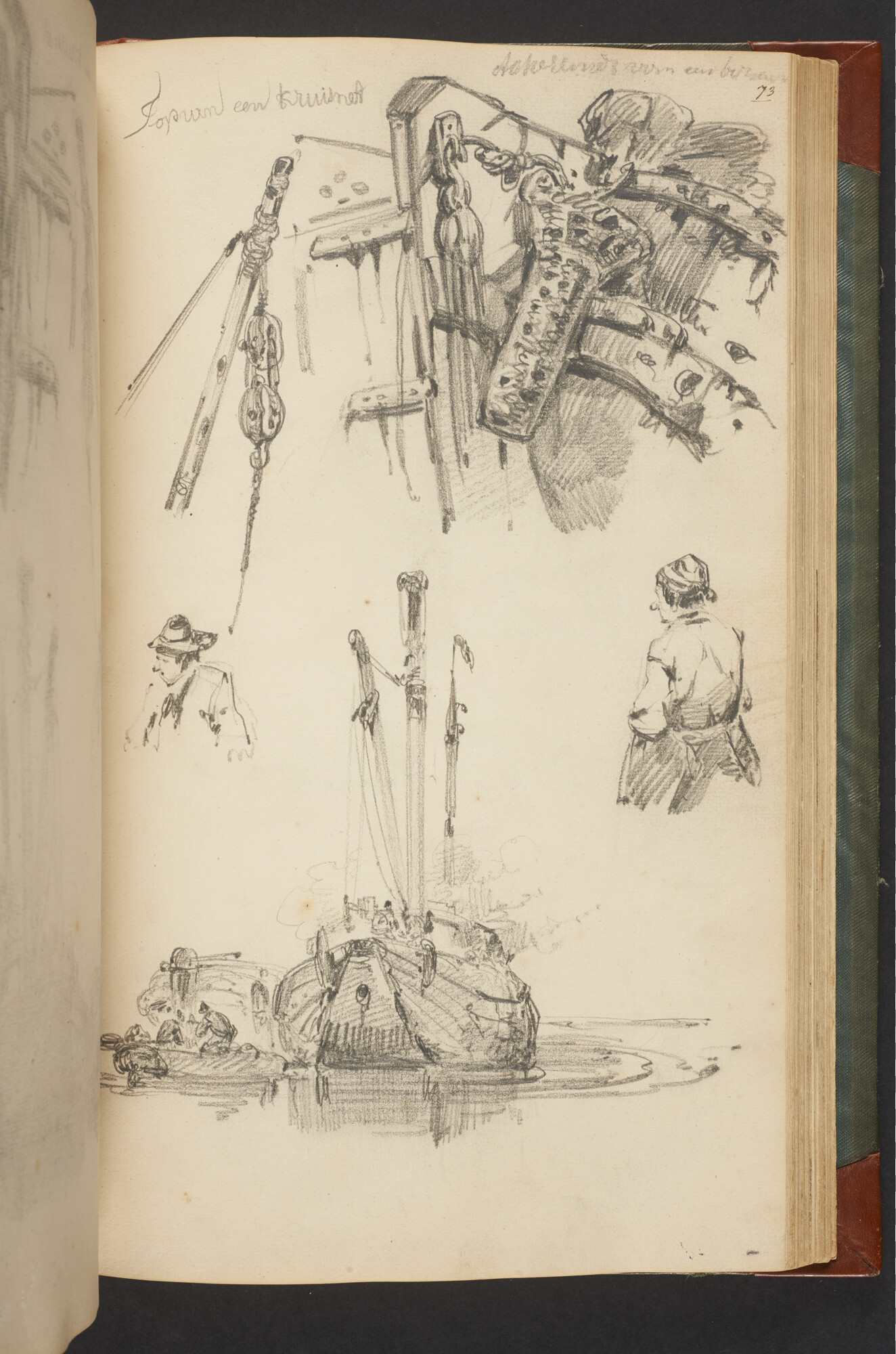 A.3222; Schetsboek met tekeningen door Albertus van Beest en Louis Meijer; schetsboek