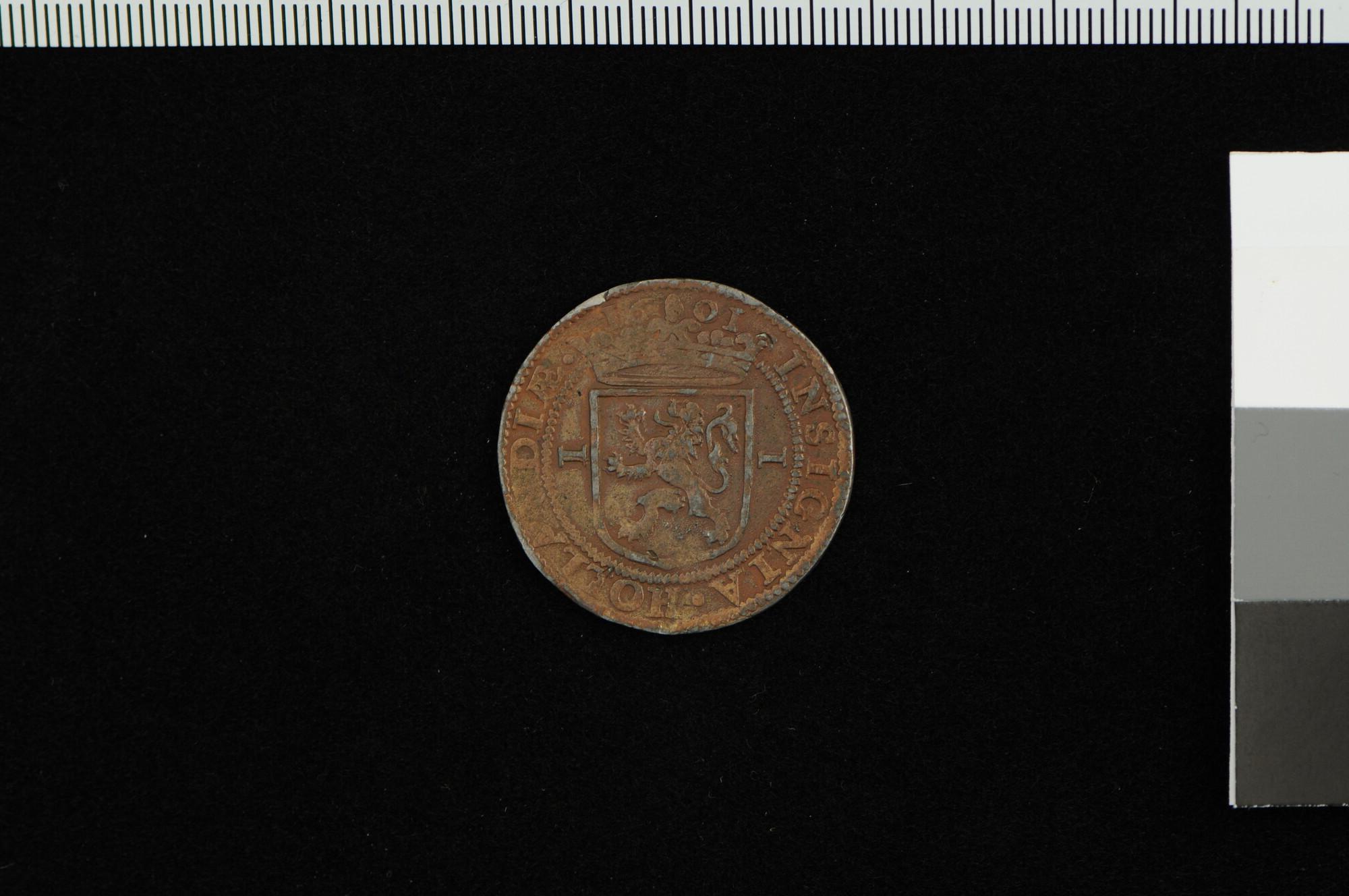 S.0839(01)3; Kwart reaal van achten van de Verenigde Amsterdamse Compagnie, 1601; munt