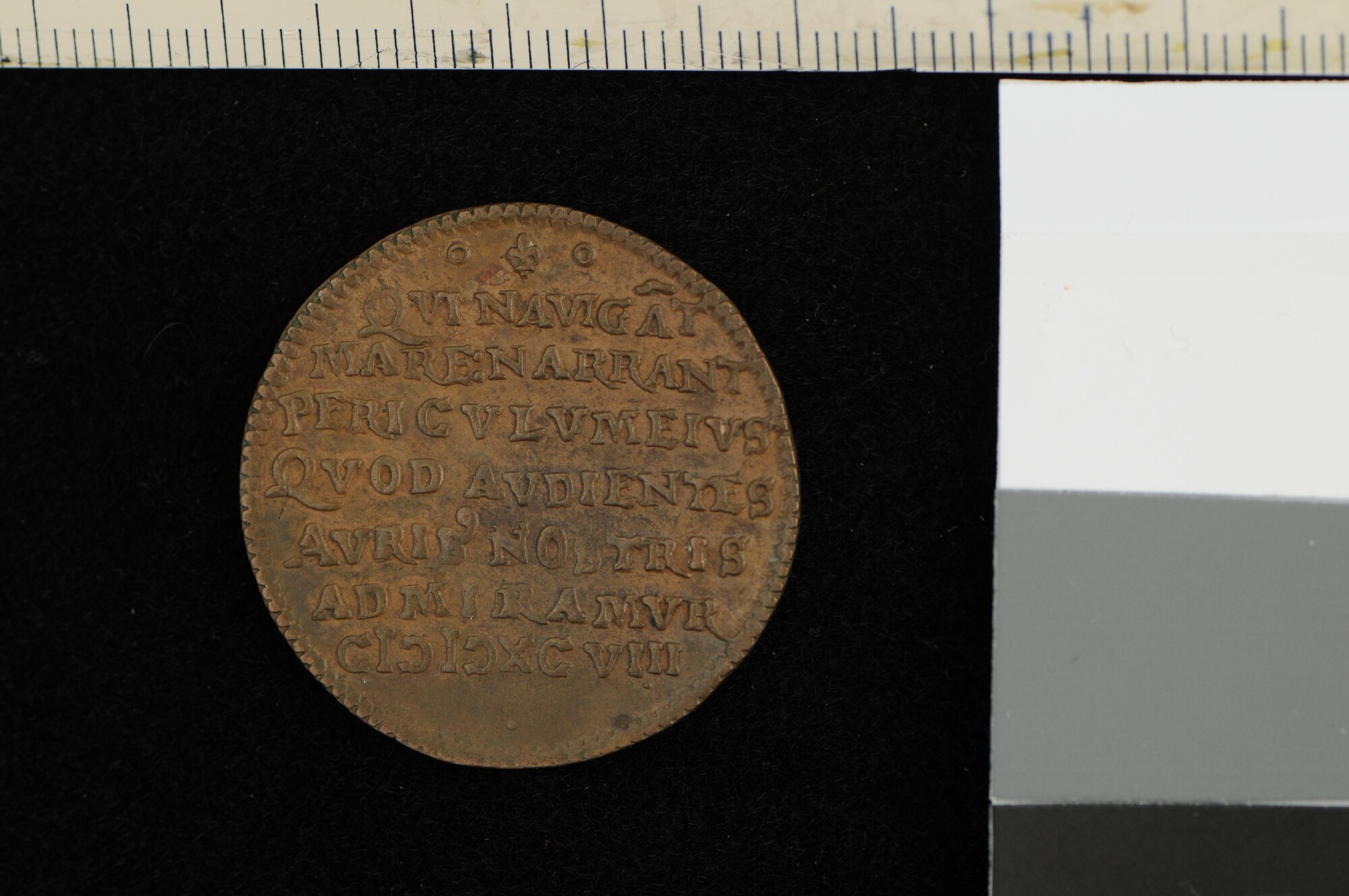 A.0023(042); Rekenpenning op de voorspoedige vaart van de Nederlandse koopvaardijschepen, 1596; jeton