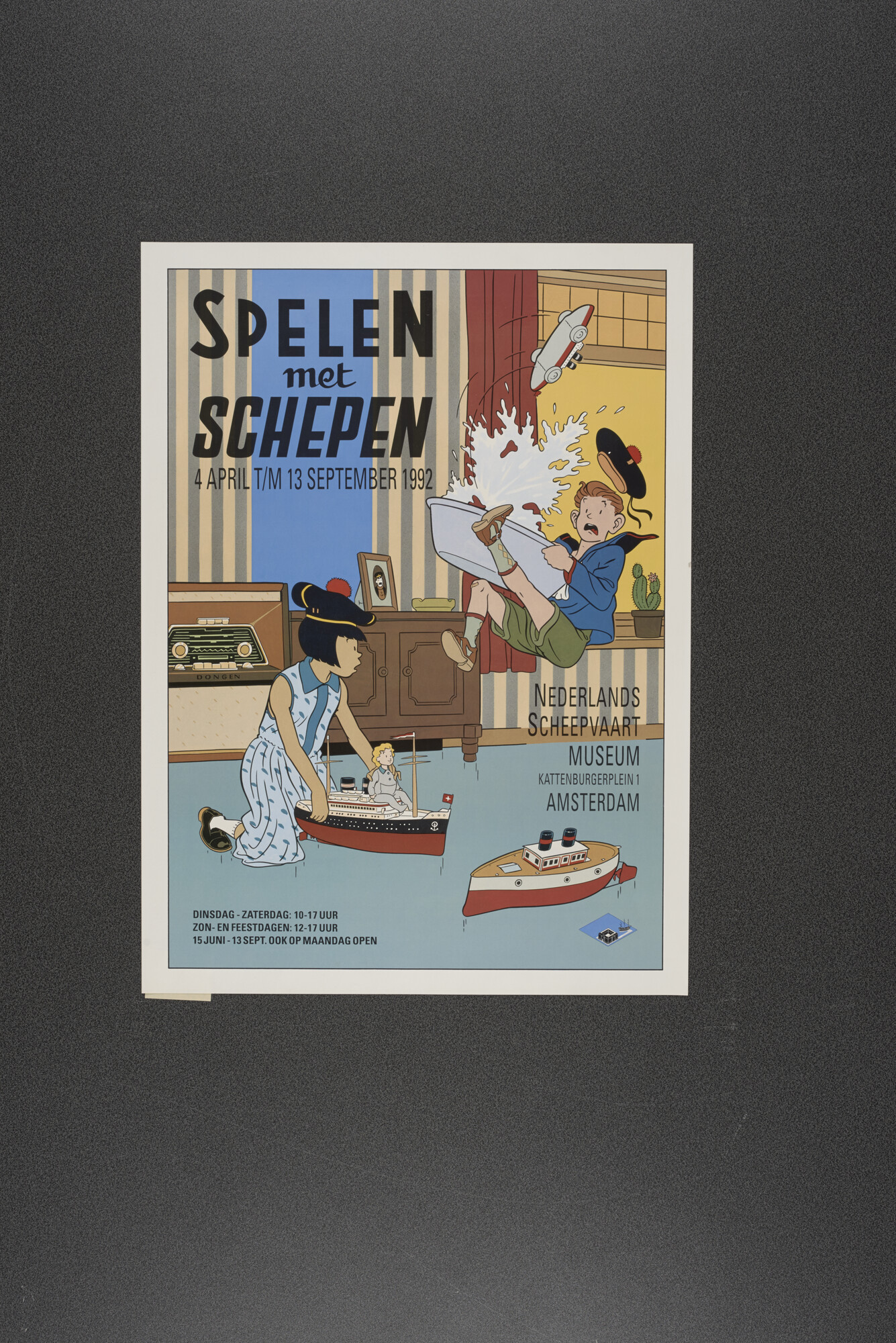 2015.4728; Affiche voor de tentoonstelling "Spelen met schepen"; affiche