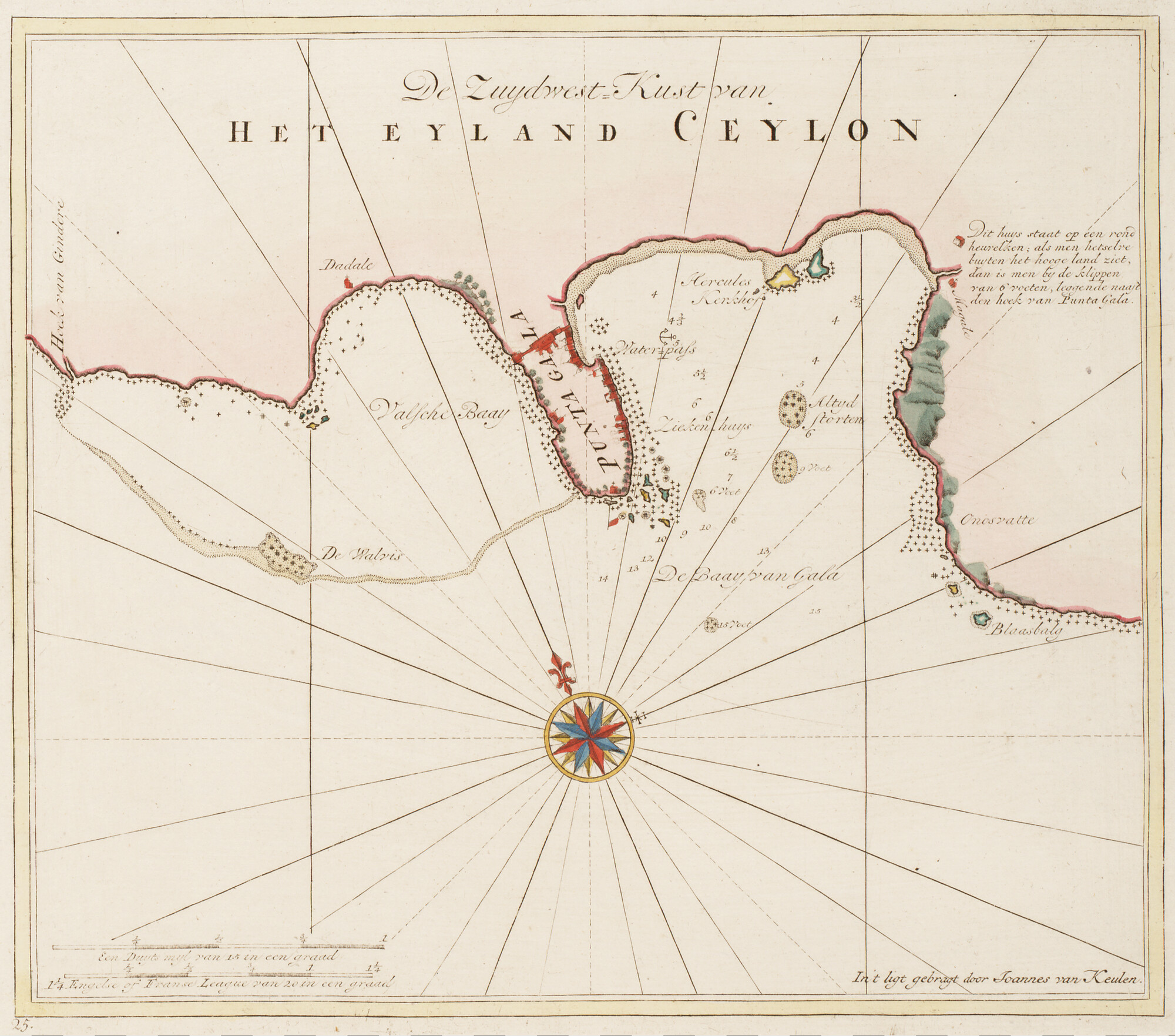 B.0032(109)6 [kaart 067]; Zeekaart van de rede van Galle aan de zuidkust van Sri Lanka; zeekaart