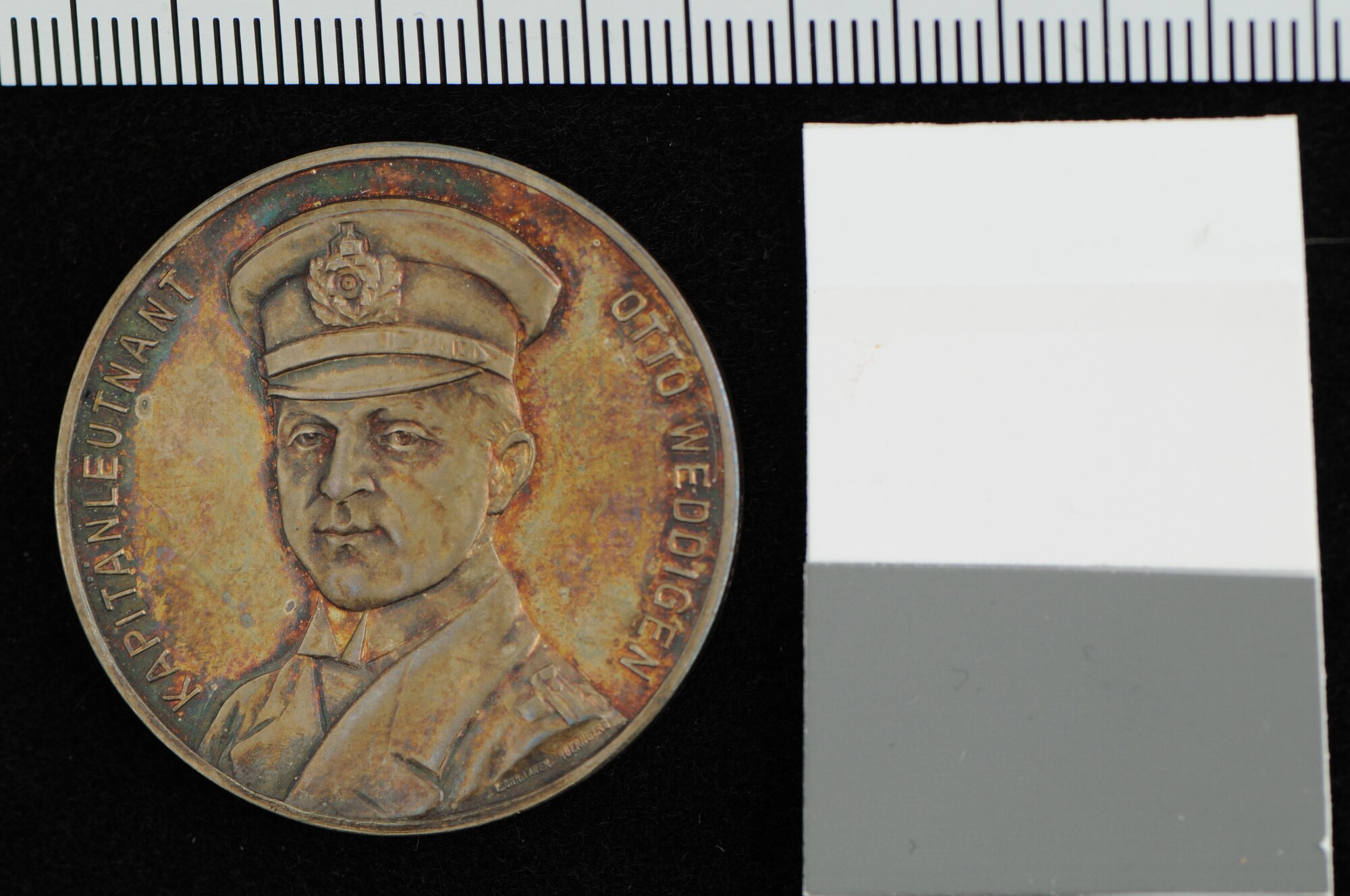 A.0042(03); Duitse penning ter herinnering aan duikbootcommandant Otto Weddigen, 1915; penning