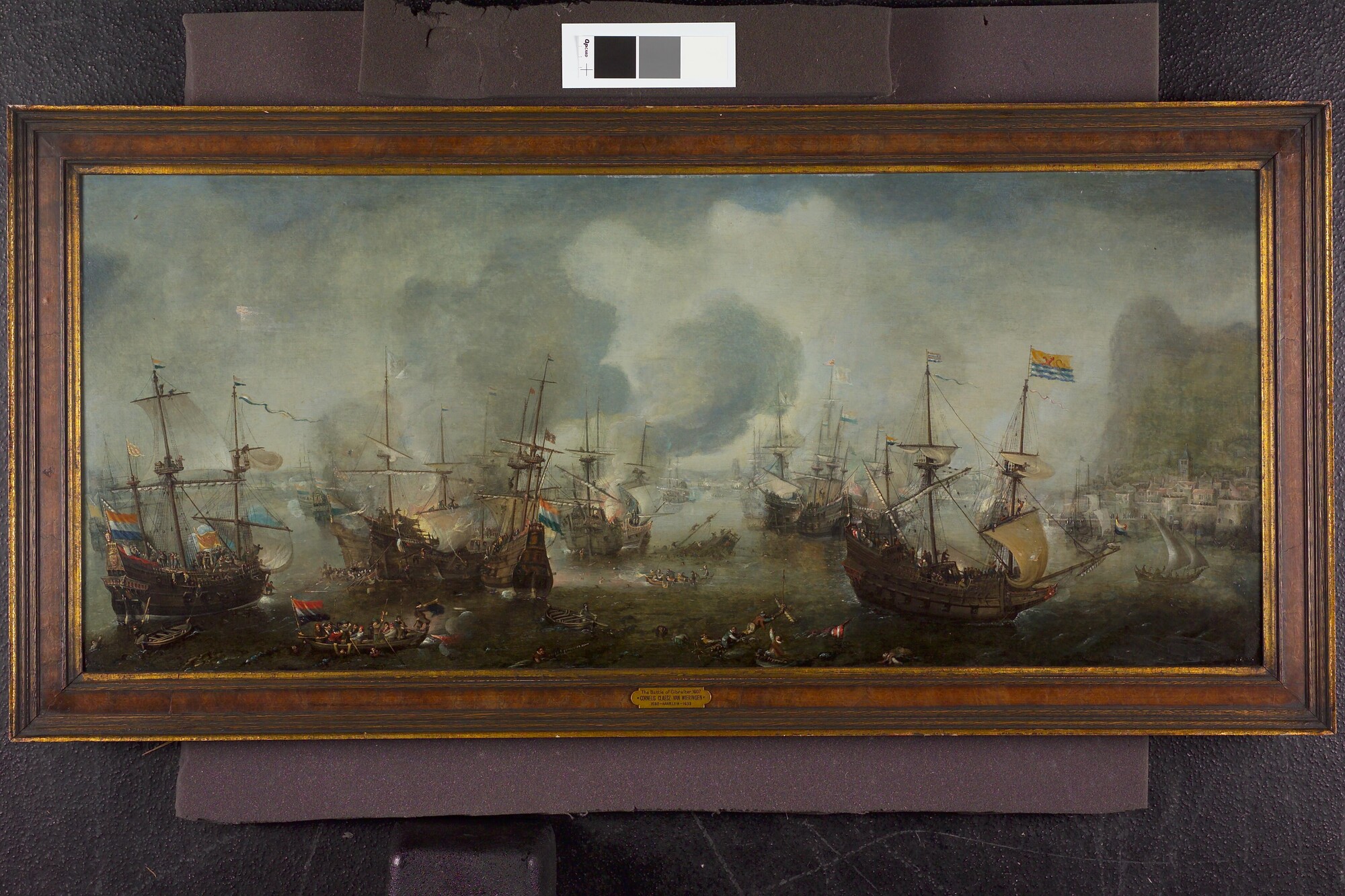 2008.0106; De zeeslag bij Gibraltar op 25 april 1607 (modello); schilderij