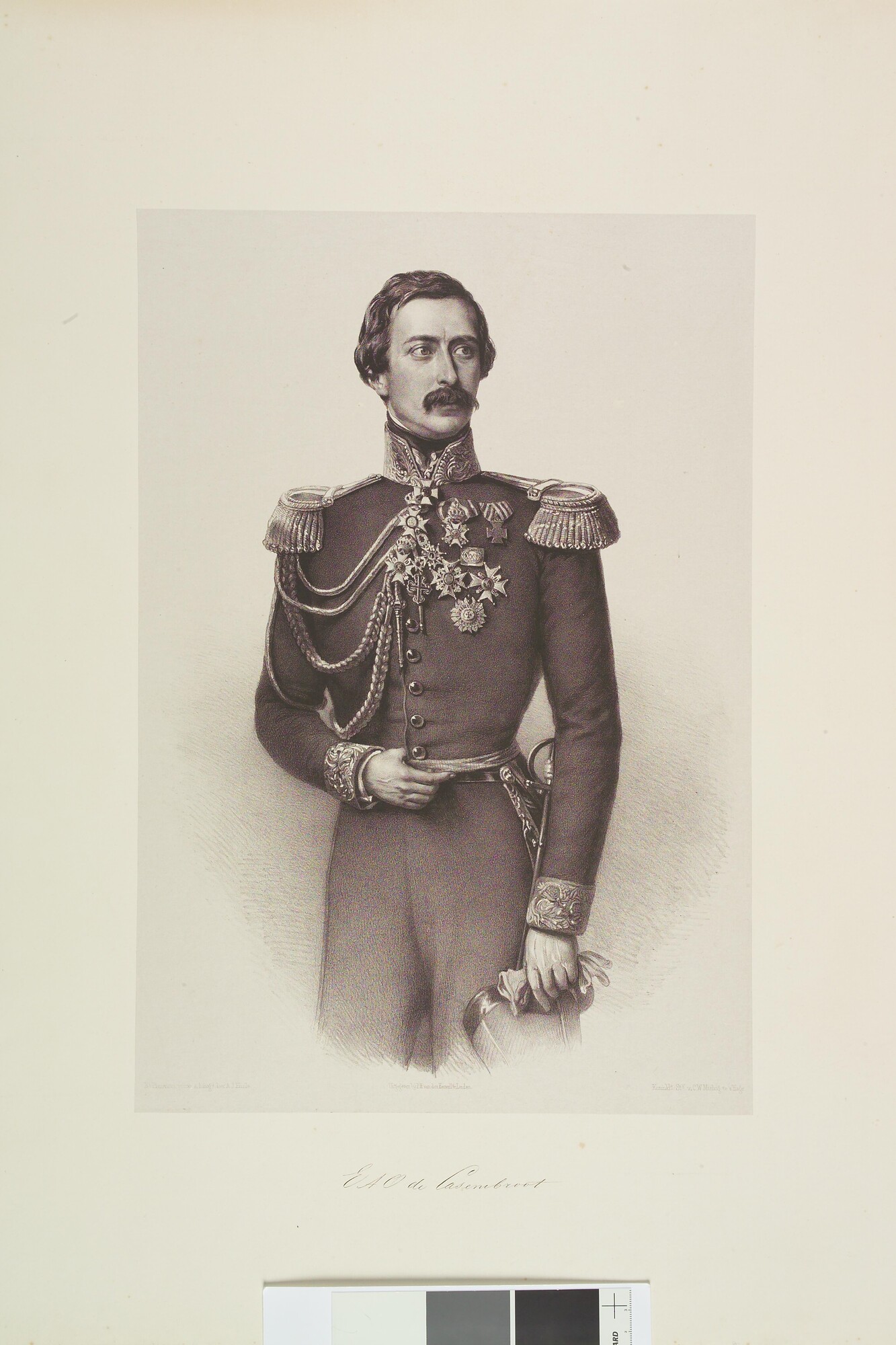 S.1133; Portret van Staatsraad jhr. E.A.O. de Casembroot; prent
