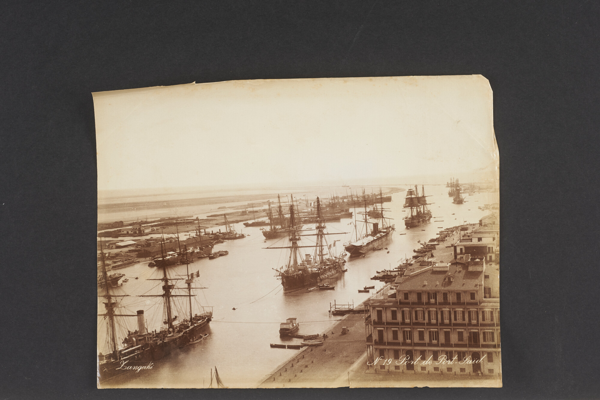 2015.0858; Foto van de haven van Port Said, 1902; foto