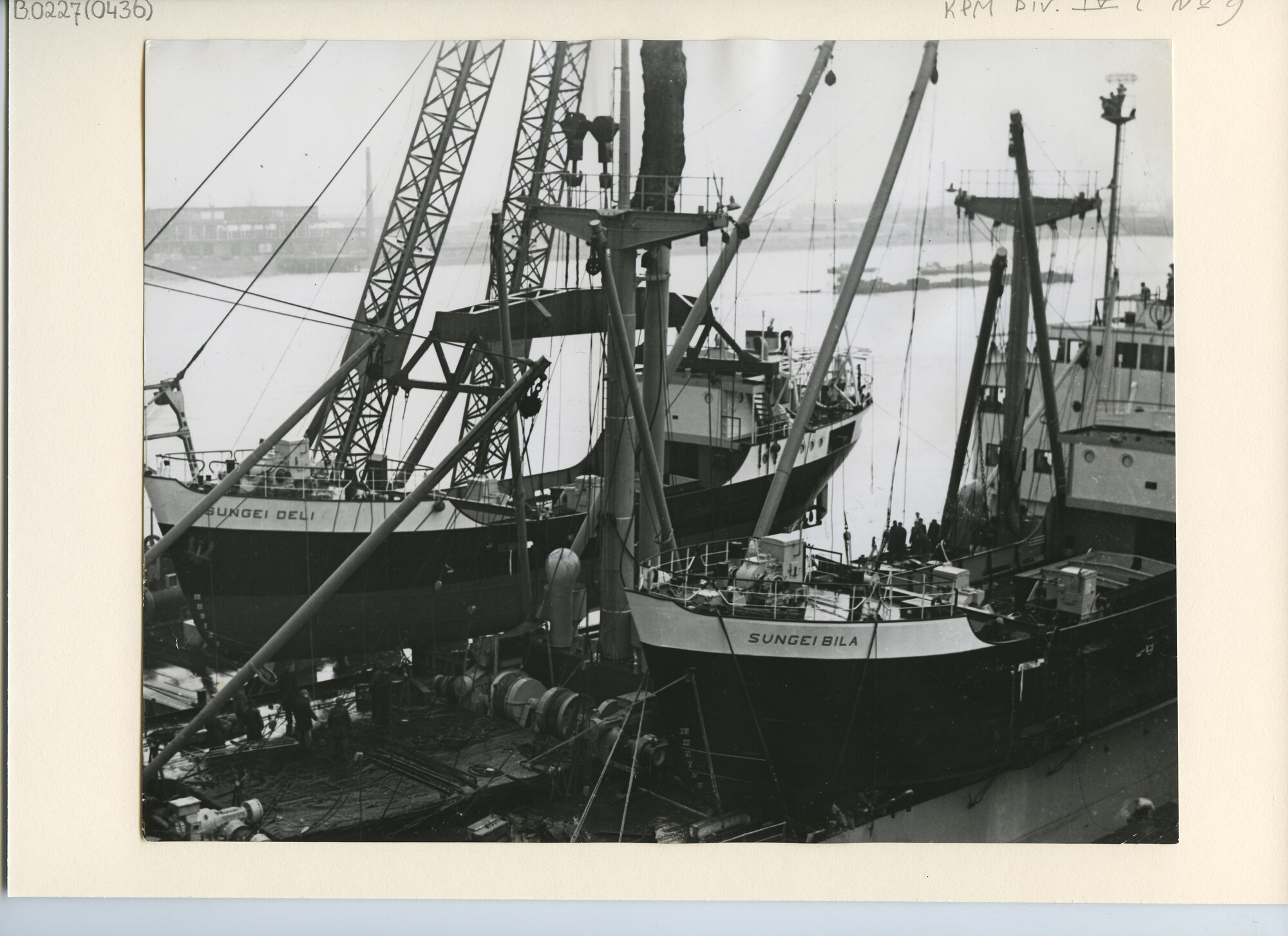 B.0227(0436); Foto van de verscheping van ms. Sungei Deli; foto