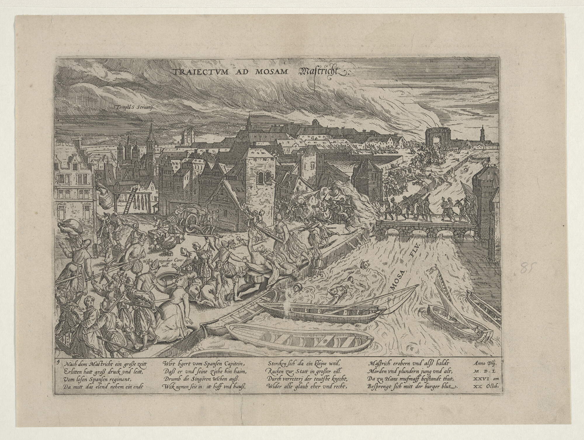A.0145(027)148; Moord te Maastricht, 20 oktober 1576; prent