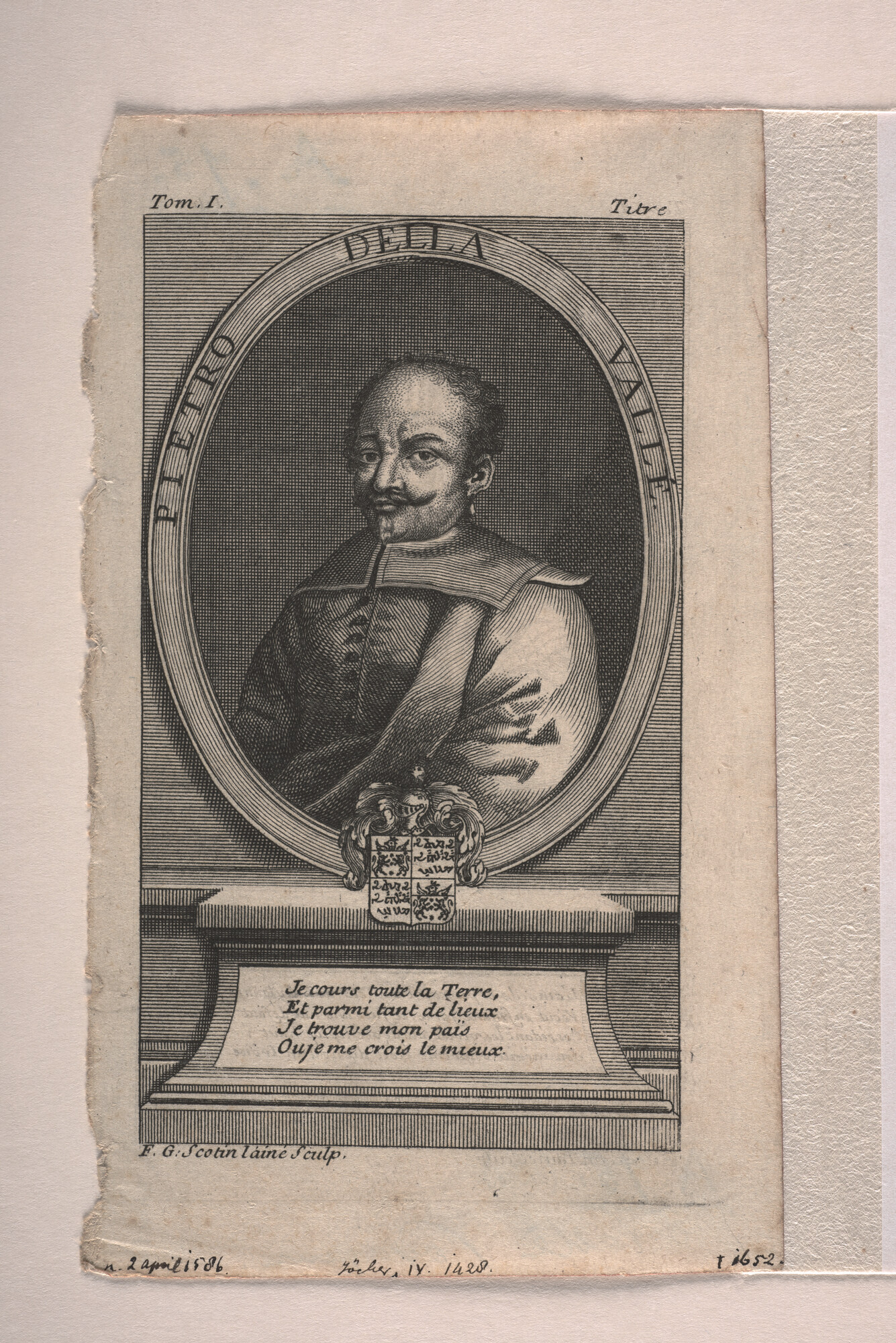 A.0075(188); Portret van Pietro della Valle, een groot reiziger; prent