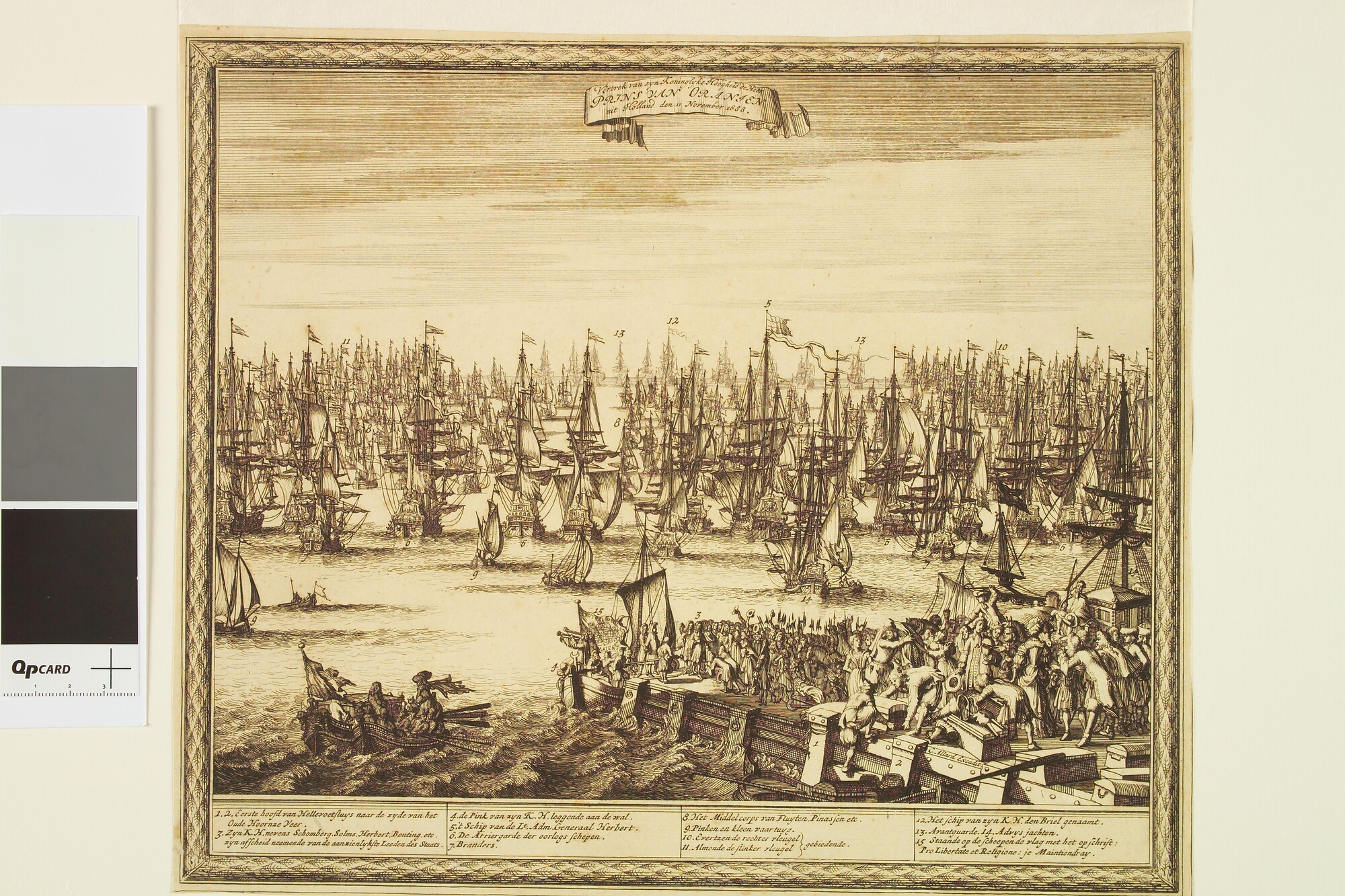 A.0145(193)15; Vertrek Prins Willem naar Engeland in 1688; prent