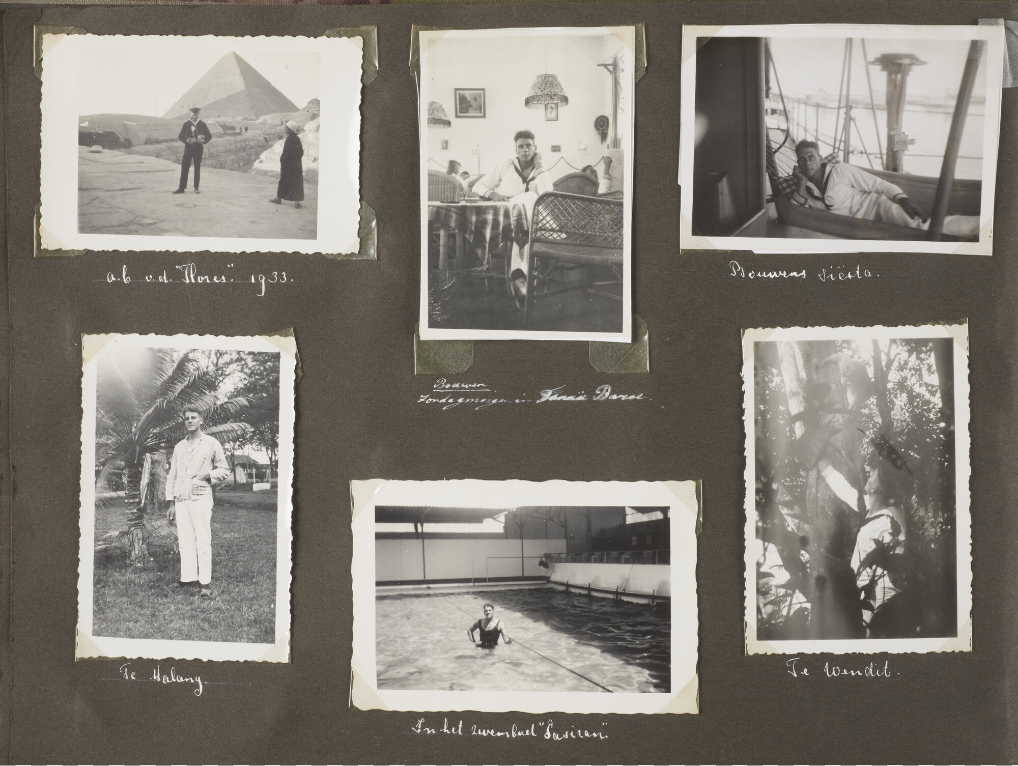 2019.0972; Fotoalbum van luitenant-ter-zee 2e klasse bij de Dienst der Conservatie Bouwen Huisman (1912-2001); fotoalbum