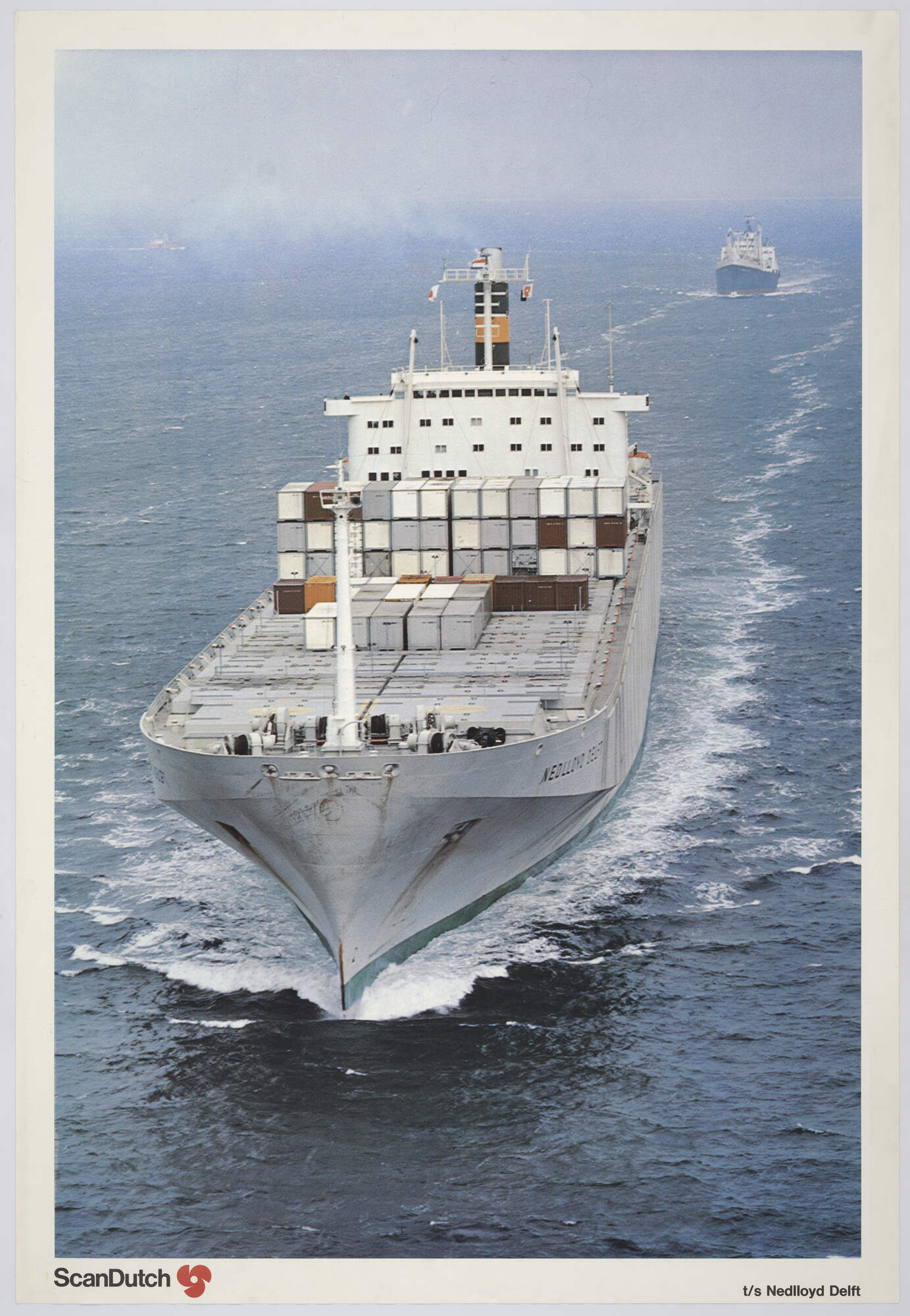 1993.3298; Het containerschip ms. 'Nedlloyd Delft' op zee; affiche