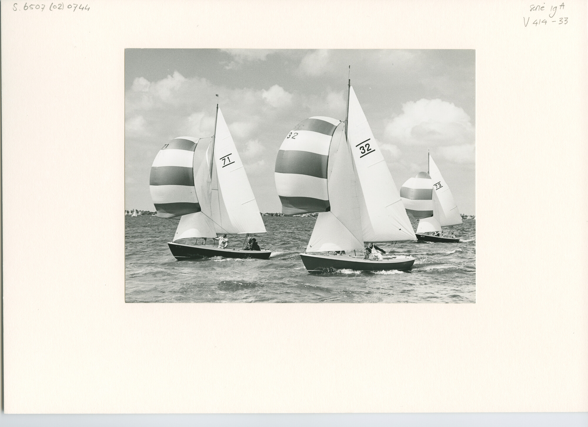 S.6507(02)0744.02; Zwart-wit foto van de Braassemweek 1967: de Randmeer-klasse; foto