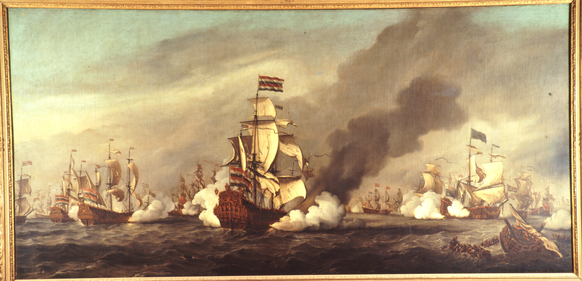 A.0291; De Zeeslag bij Kijkduin, 21 augustus 1673; schilderij