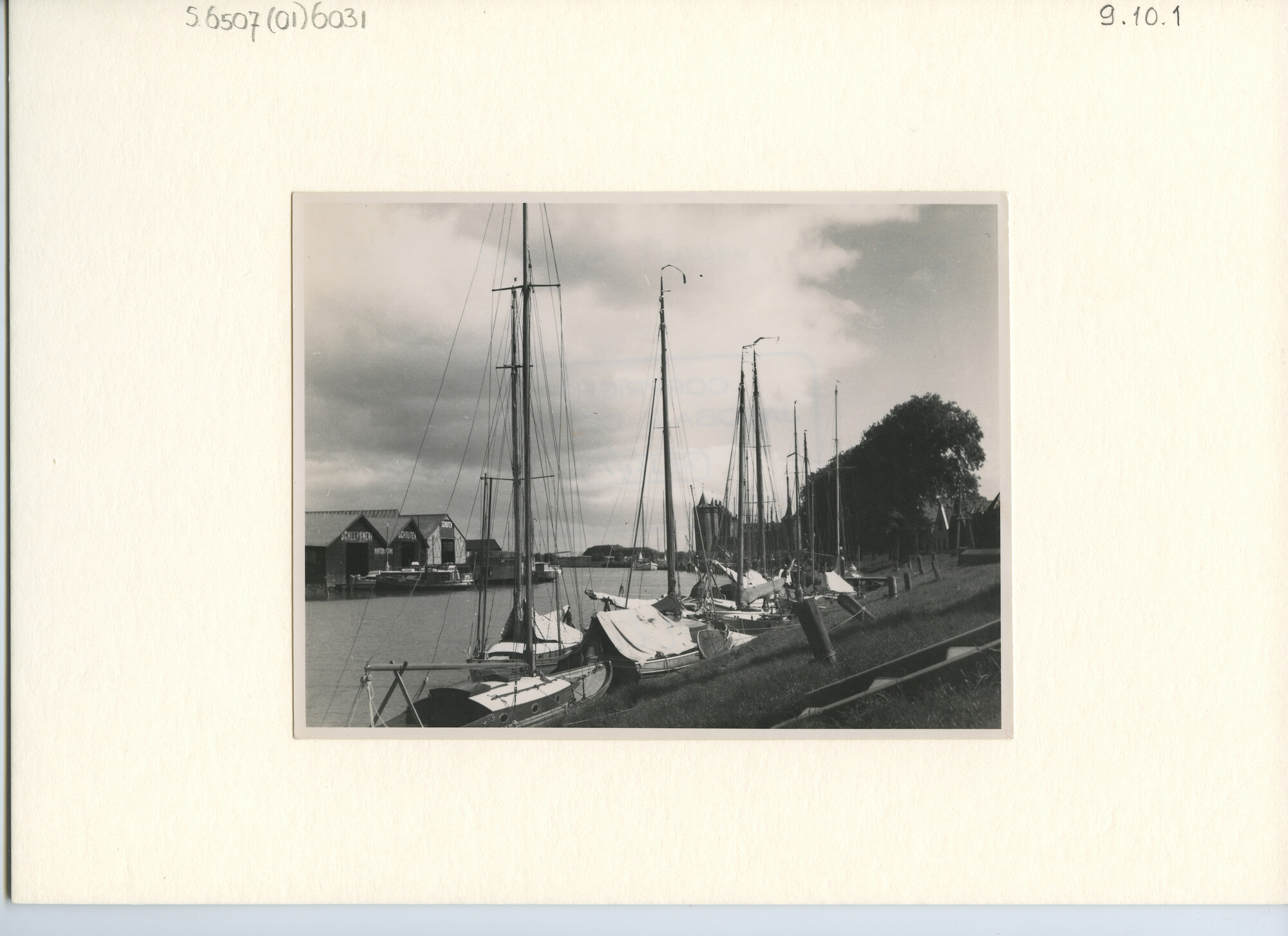 S.6507(01)6031; Foto van haven van Muiden; foto