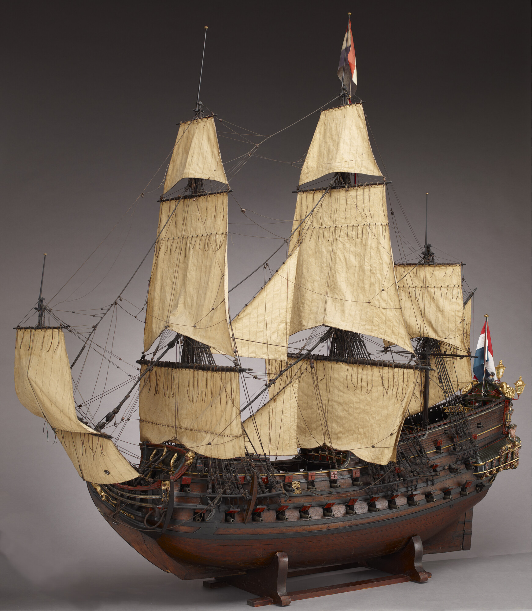 A.0115(03); Model van het oorlogsschip Hollandia; scheepsmodel