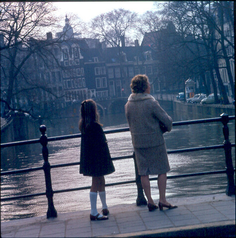 S.9100(3787); Dia van Amsterdam, de Keizersgracht, rechts Leidsegracht; diapositief