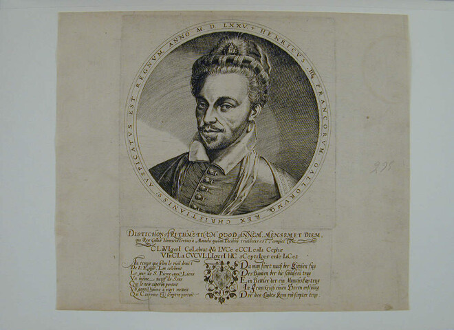 A.0145(027)017; Portret van de Franse koning Hendrik III, 1559; prent
