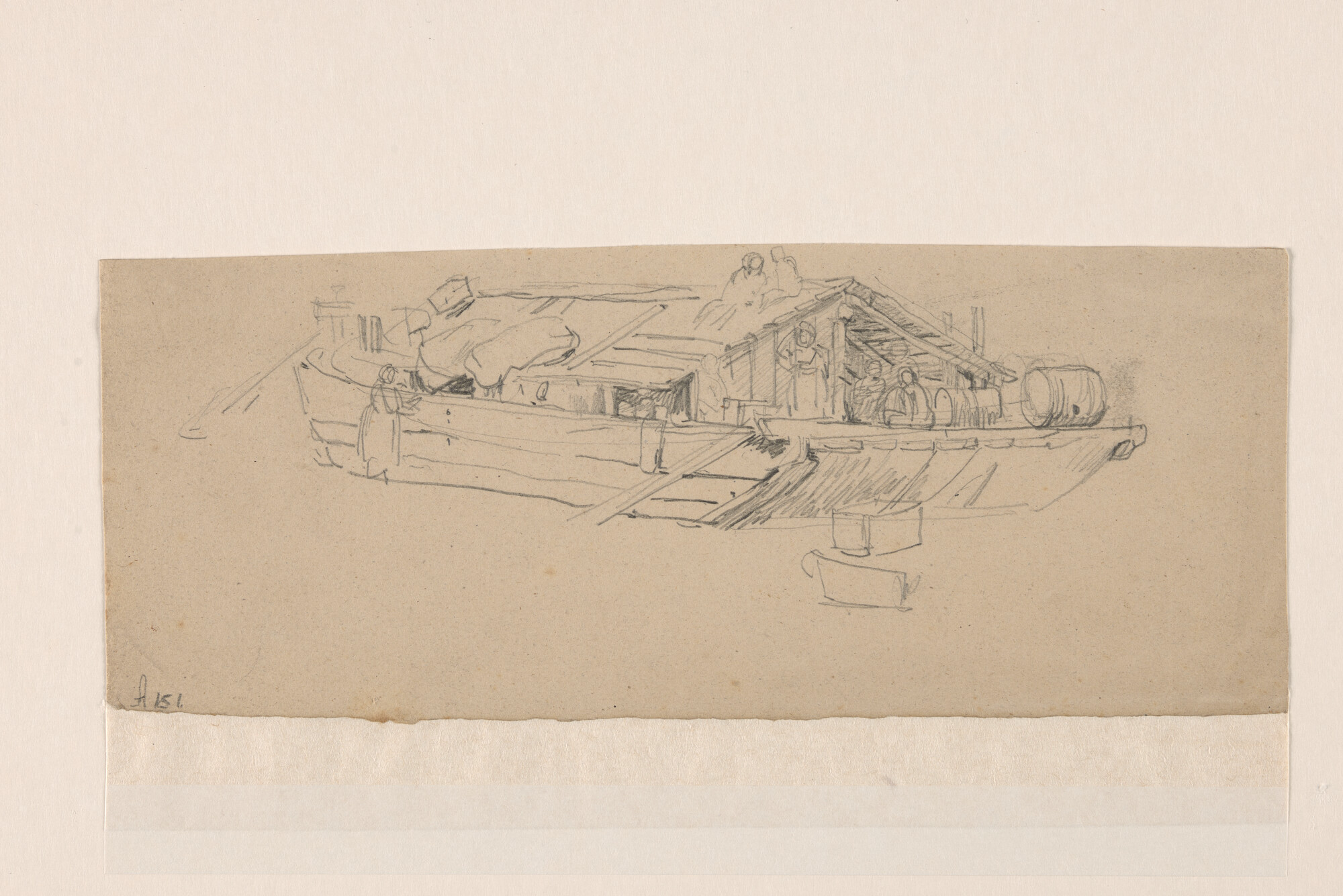 A.0151(157); Een pont; tekening