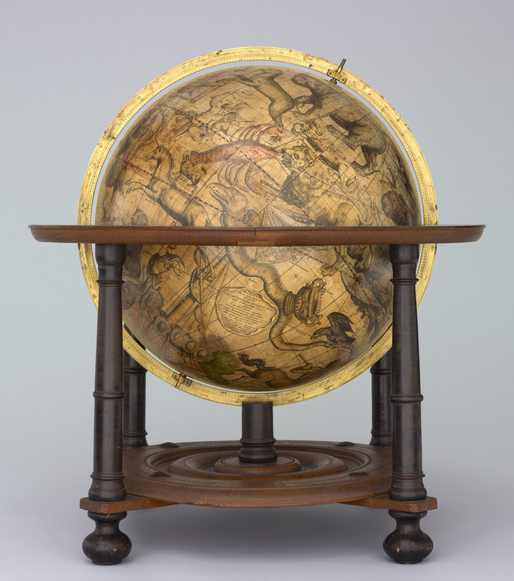 A.0145(025)10; Hemelglobe van 39 cm. in doorsnede door Gerard en Leonard Valk van circa 1700, in de uitgave van 1750; globe