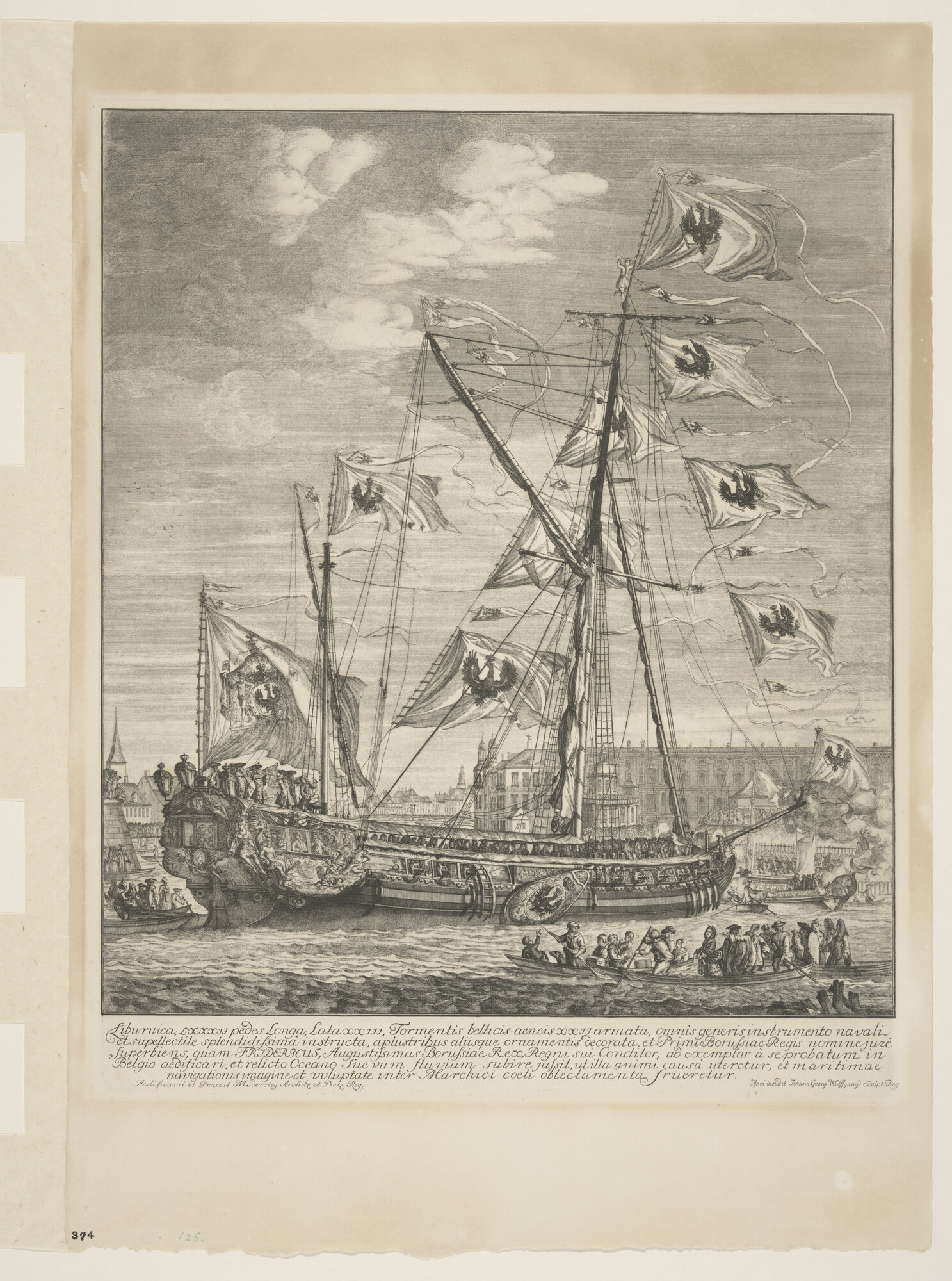 A.4085; Het jacht 'Liburnica' van de Koning van Pruisen; facsimile