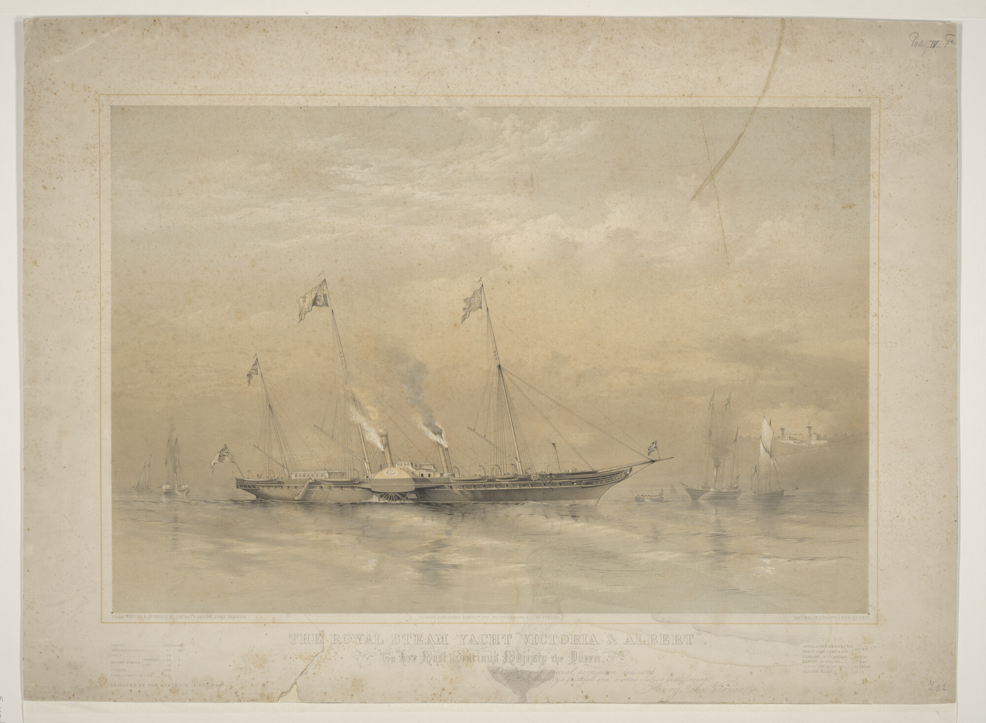 S.2284(16); The Royal Steam Yacht 'Victoria & Albert'; prent