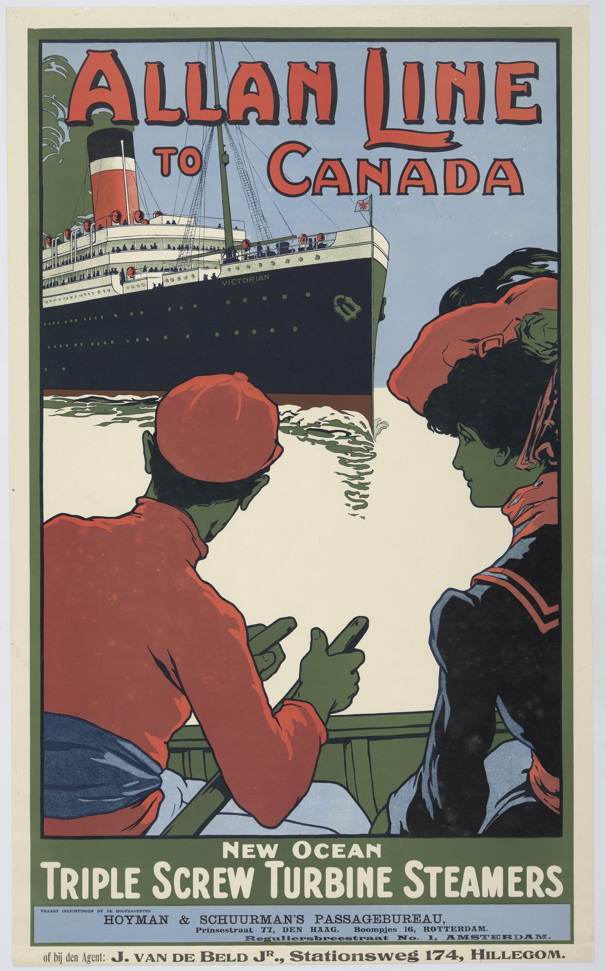1994.5101; Met de Allan Line naar Canada; affiche