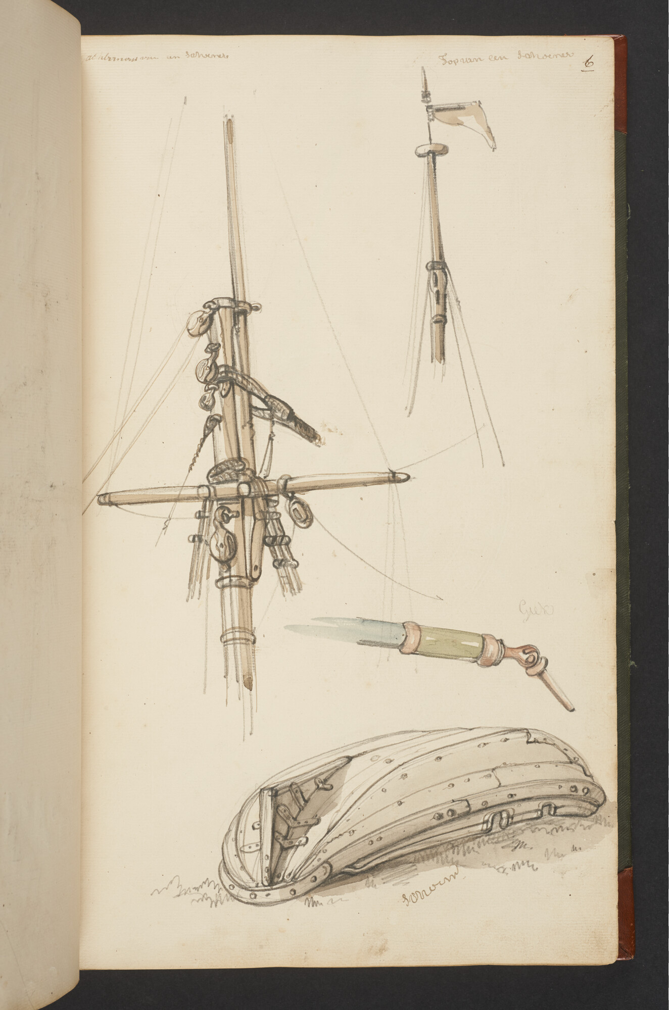 A.3222; Schetsboek met tekeningen door Albertus van Beest en Louis Meijer; schetsboek