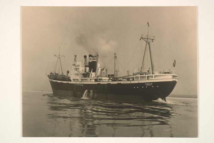 S.5219(12)0114; Foto's van de proeftocht van het Finse vrachtschip ss. 'Pamilo' voor Enso Gutzeit te Helsinki; fotoreportage