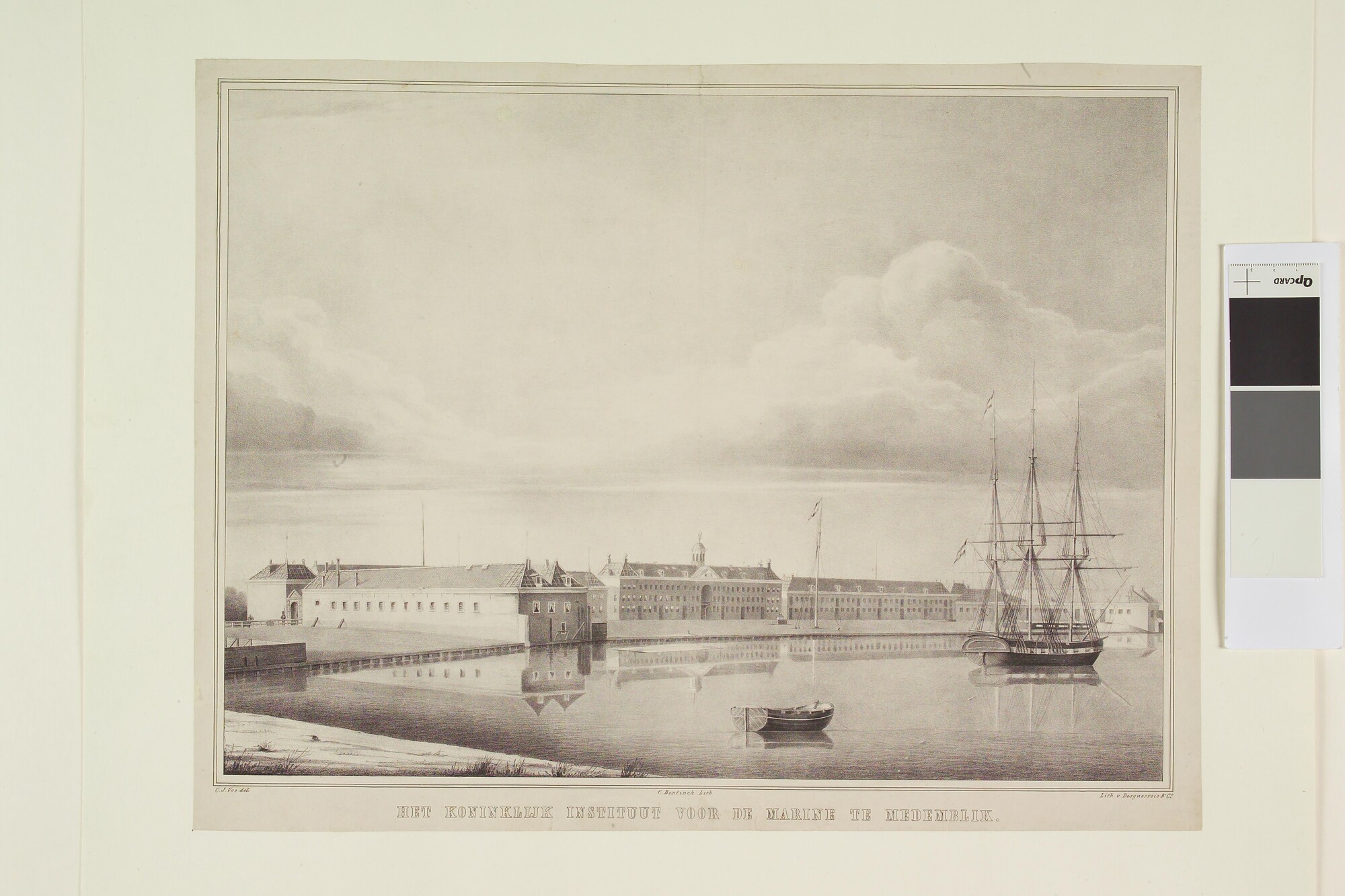 A.1721; Het Koninklijk Instituut voor de Marine te Medemblik; prent