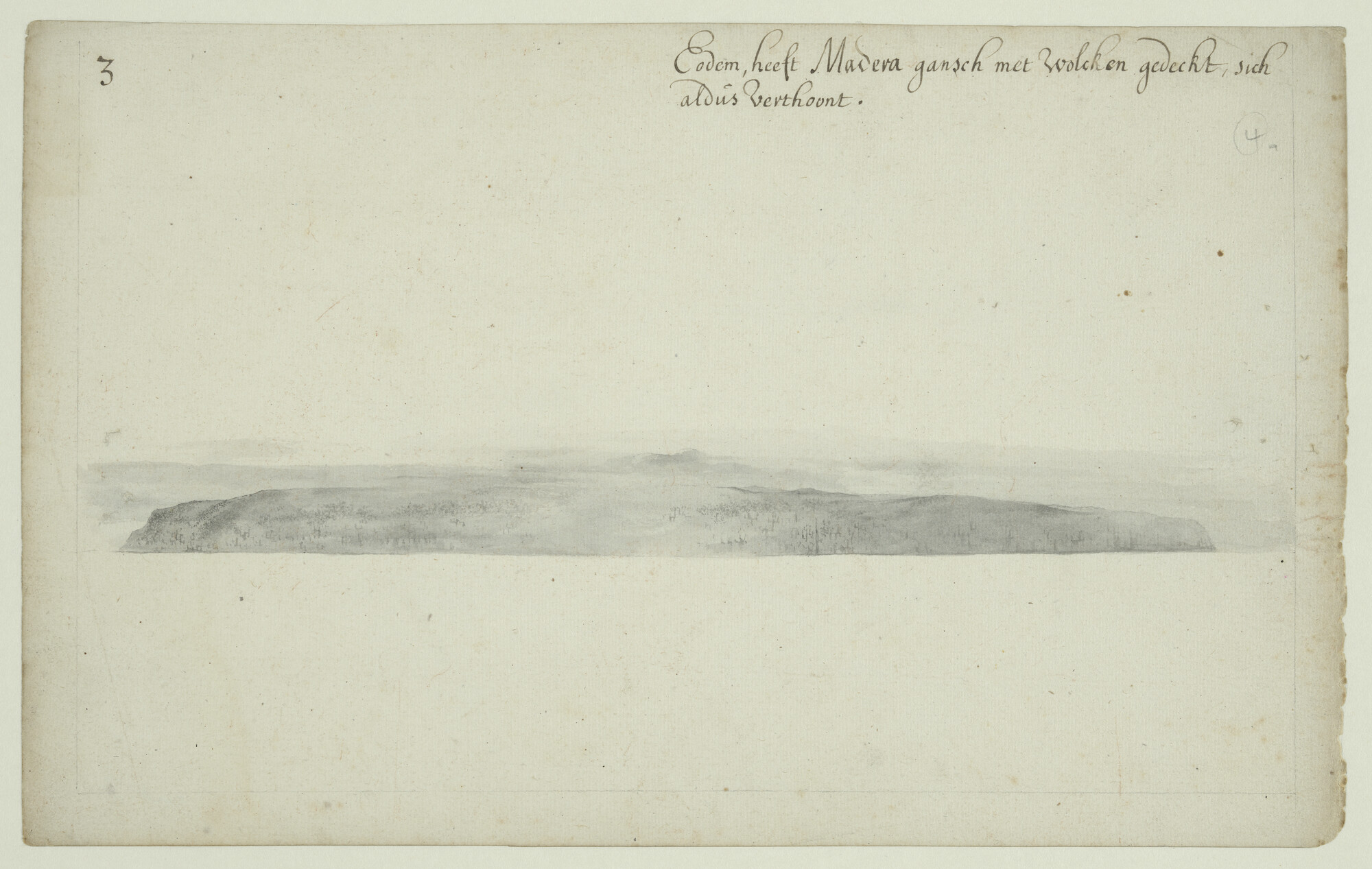 A.3457(04); Landverkenning van Madeira; tekening
