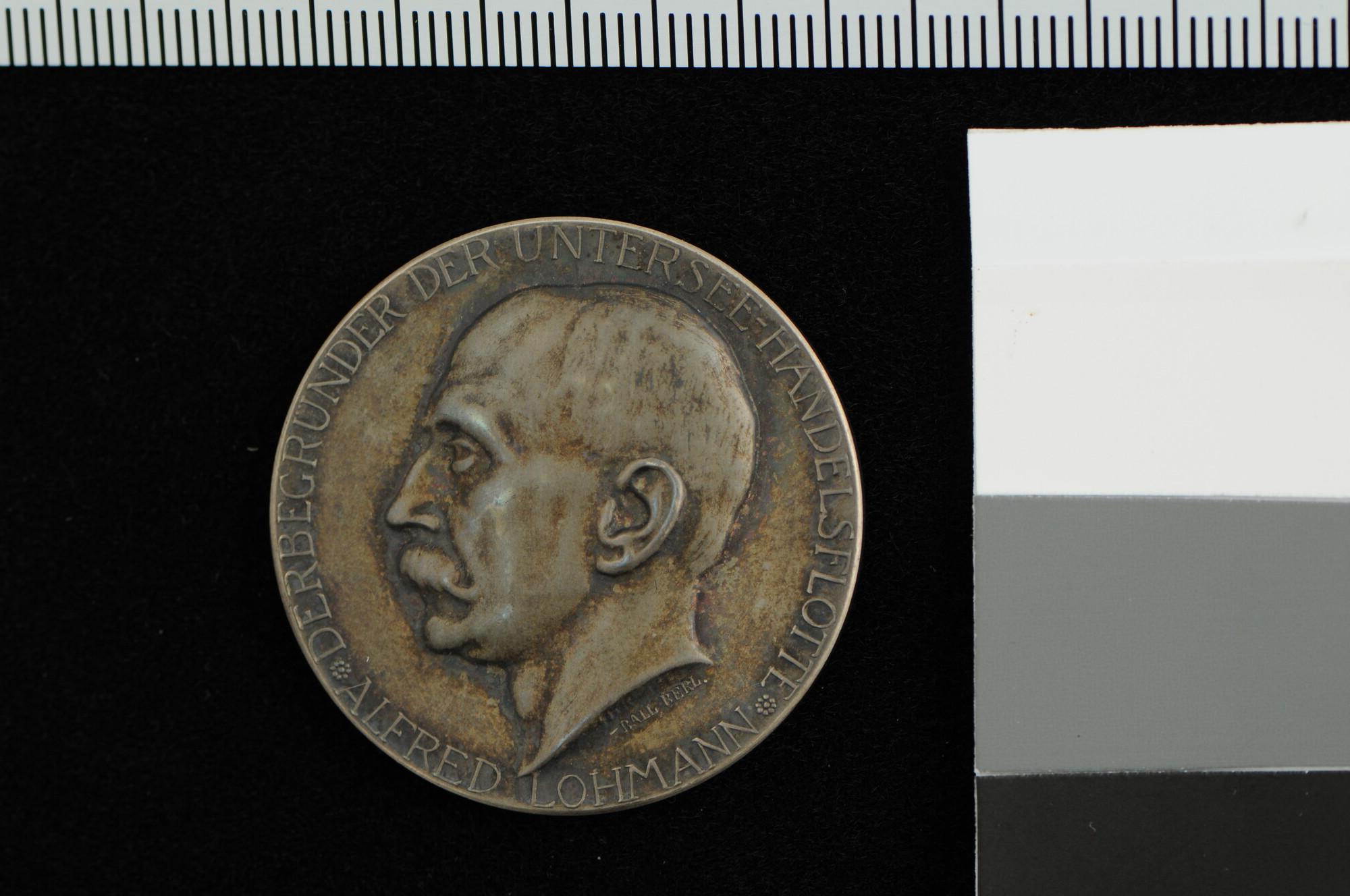 A.0042(24); Duitse penning ter ere van Alfred Lohmann, 1916; penning