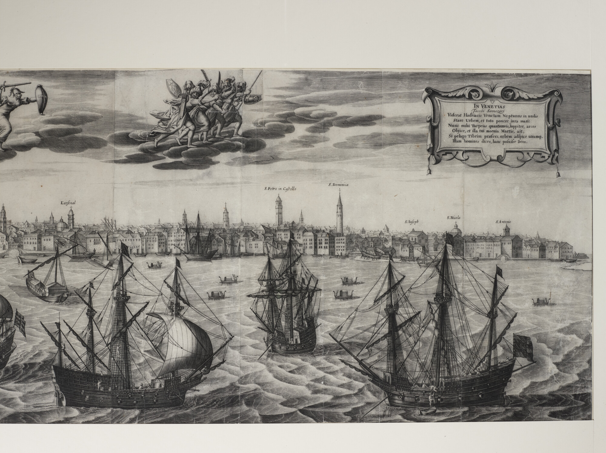 A.5791; Panorama van Venetië; prent