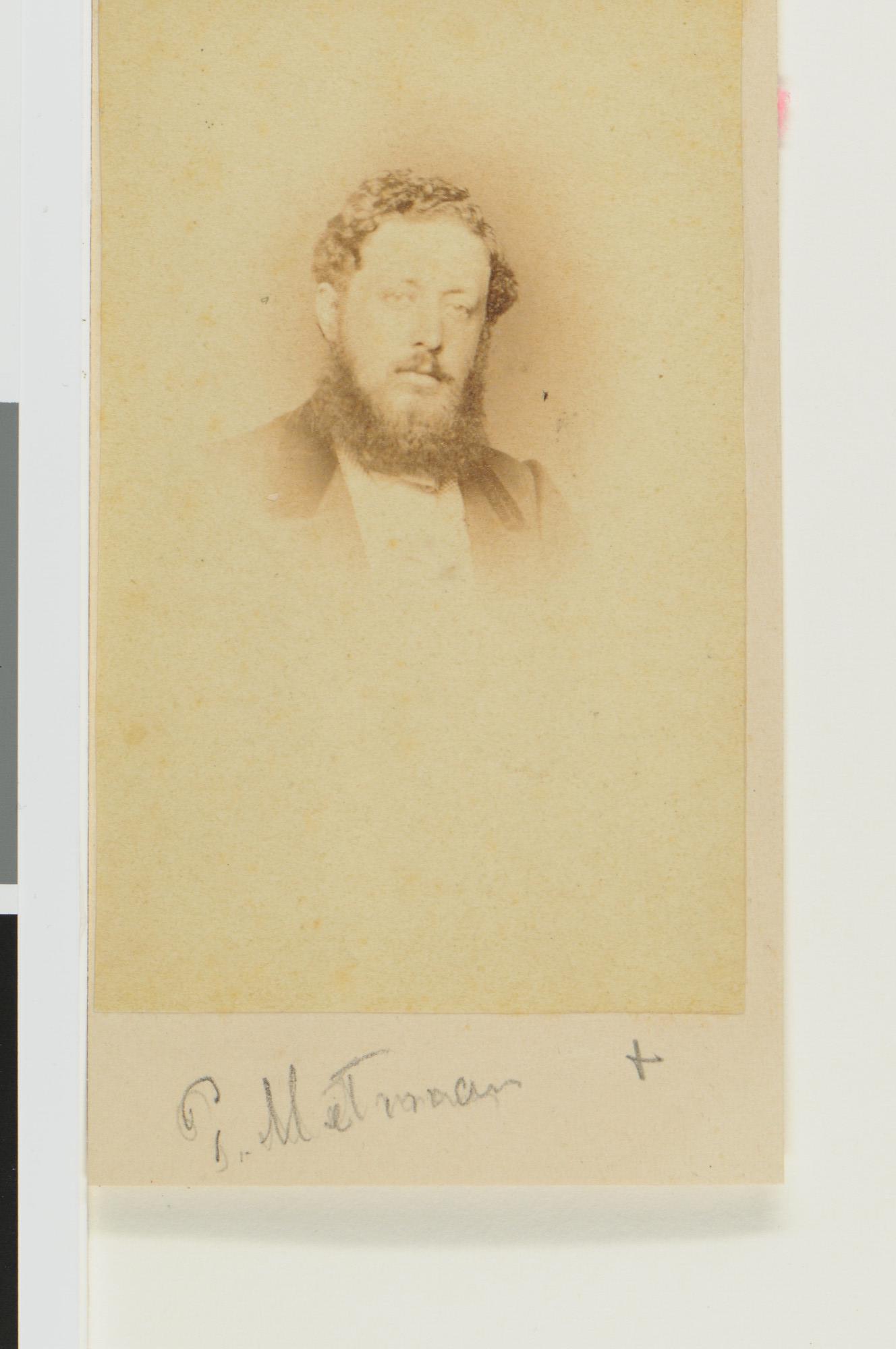 A.1361(25)08; Portretfoto van P. Metman, (1843-1912), klerk; foto