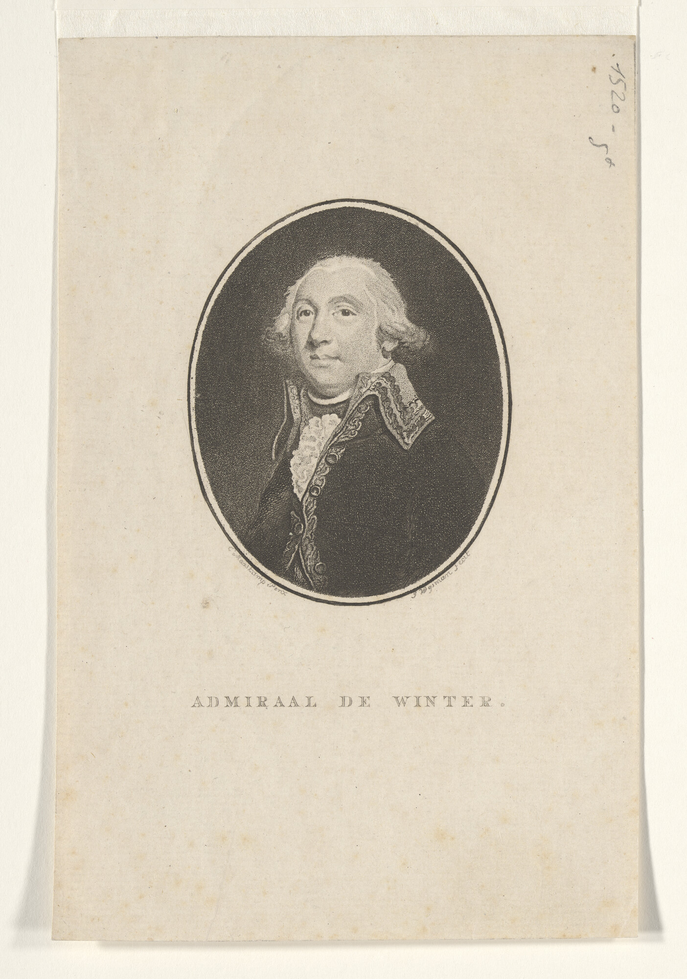 A.1361(19) [nr 0018]; Portret van Admiraal de Winter; prent