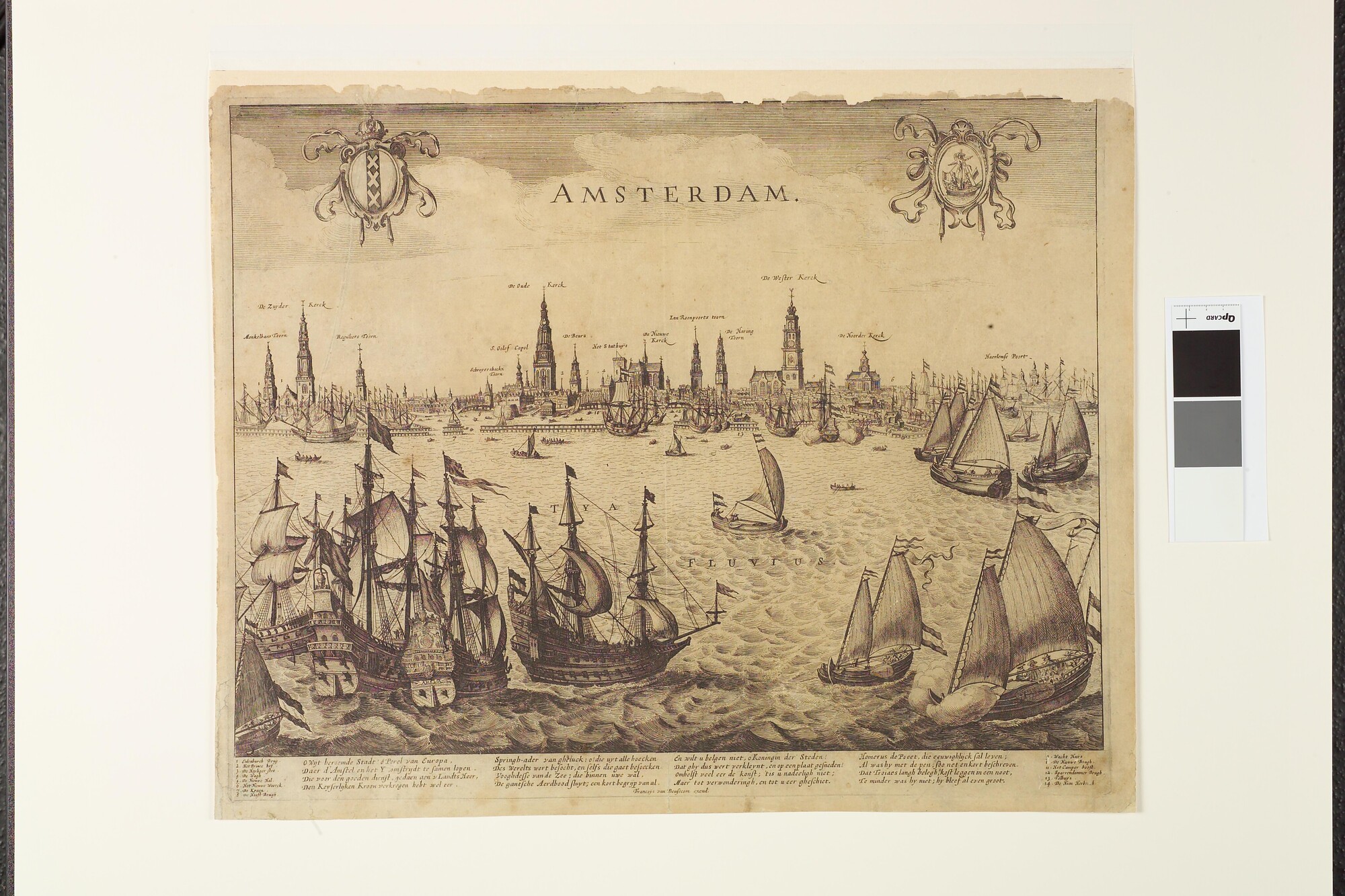 A.2927; Gezicht op Amsterdam vanaf het IJ; prent