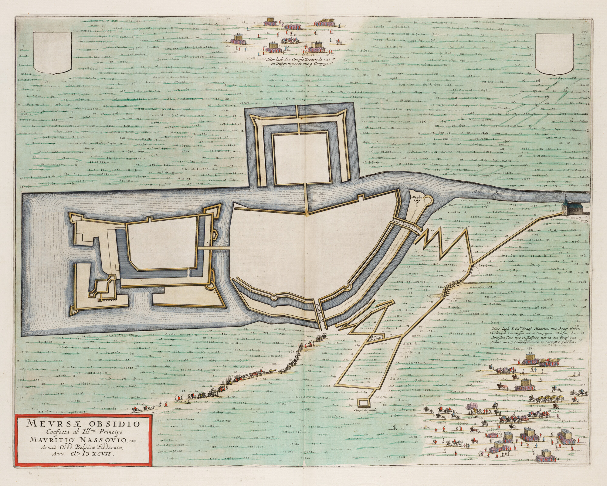 S.1034(15) [kaart 131]; Kaart van het beleg van Moers in 1597; landkaart