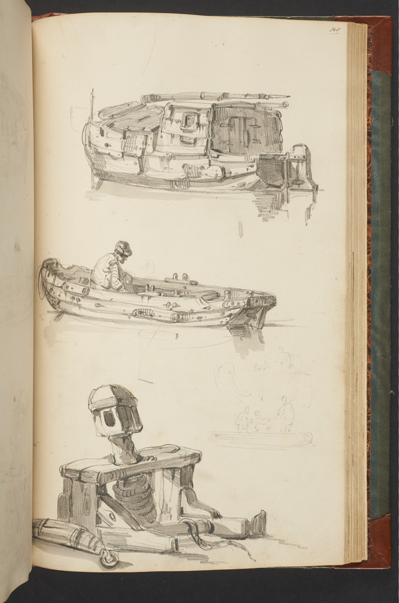 A.3222; Schetsboek met tekeningen door Albertus van Beest en Louis Meijer; schetsboek