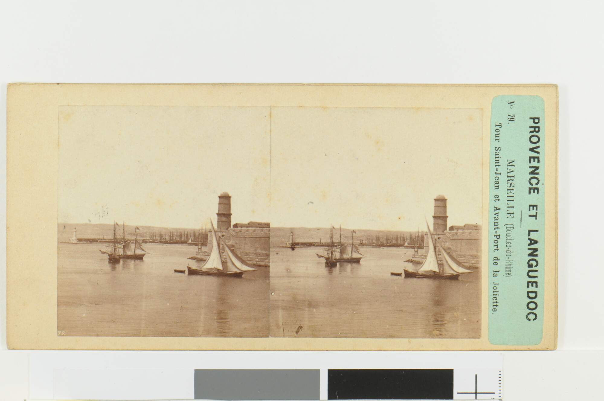 A.4485(02)10; Stereofoto: 'Provence et Languedoc No. 79.' Gezicht op de voorhaven van la; foto