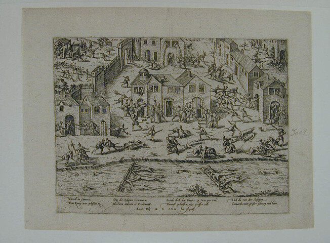 A.0145(027)028; Moord der Protestanten te Sens, april 1562; prent