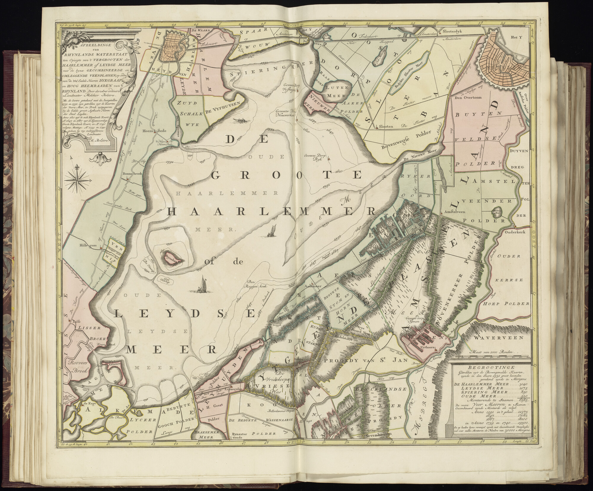 B.0032(032) [kaart 005]; Kaart van het voormalige Haarlemmermeer; kaart