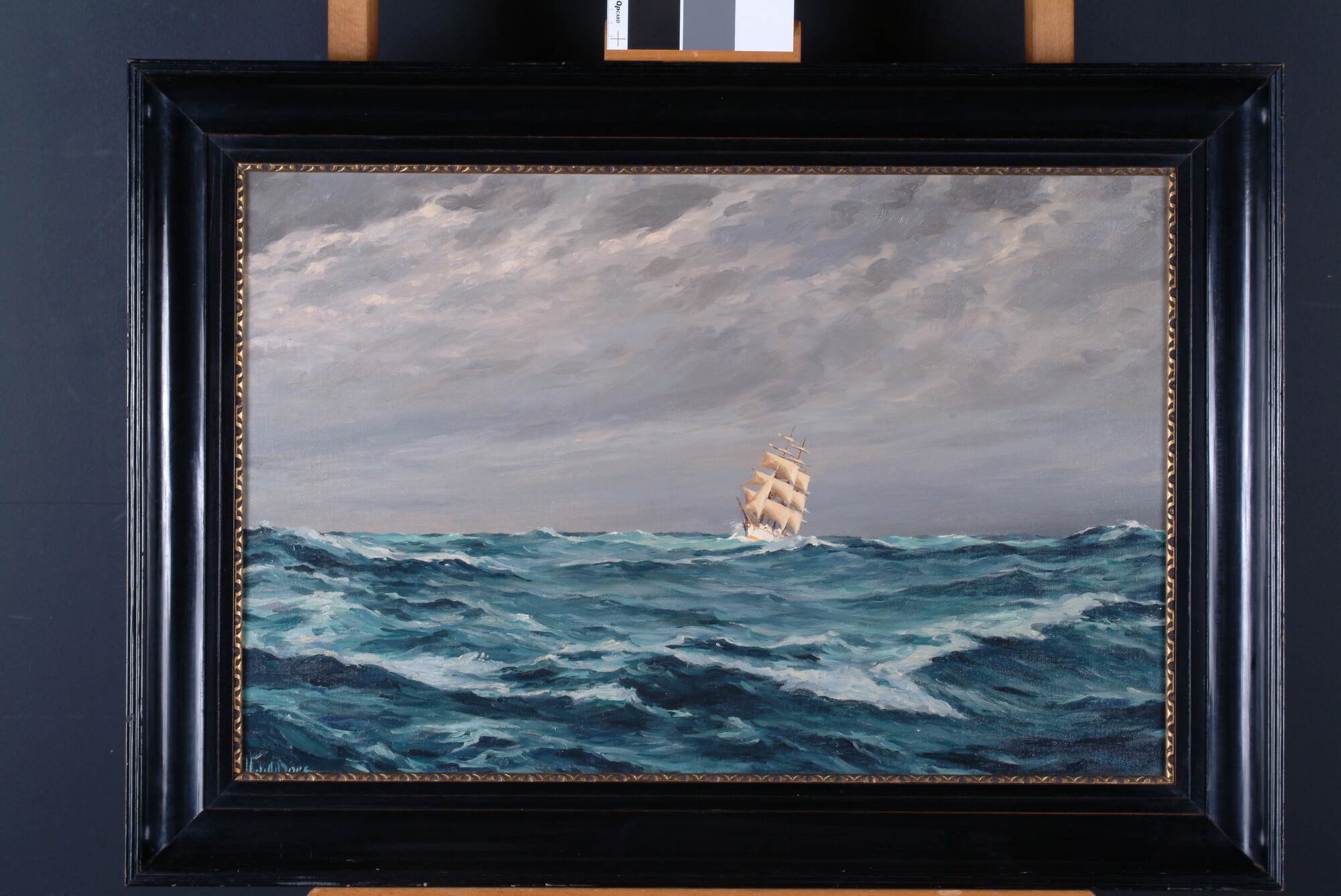 2003.1368; Driemaster op zee; schilderij