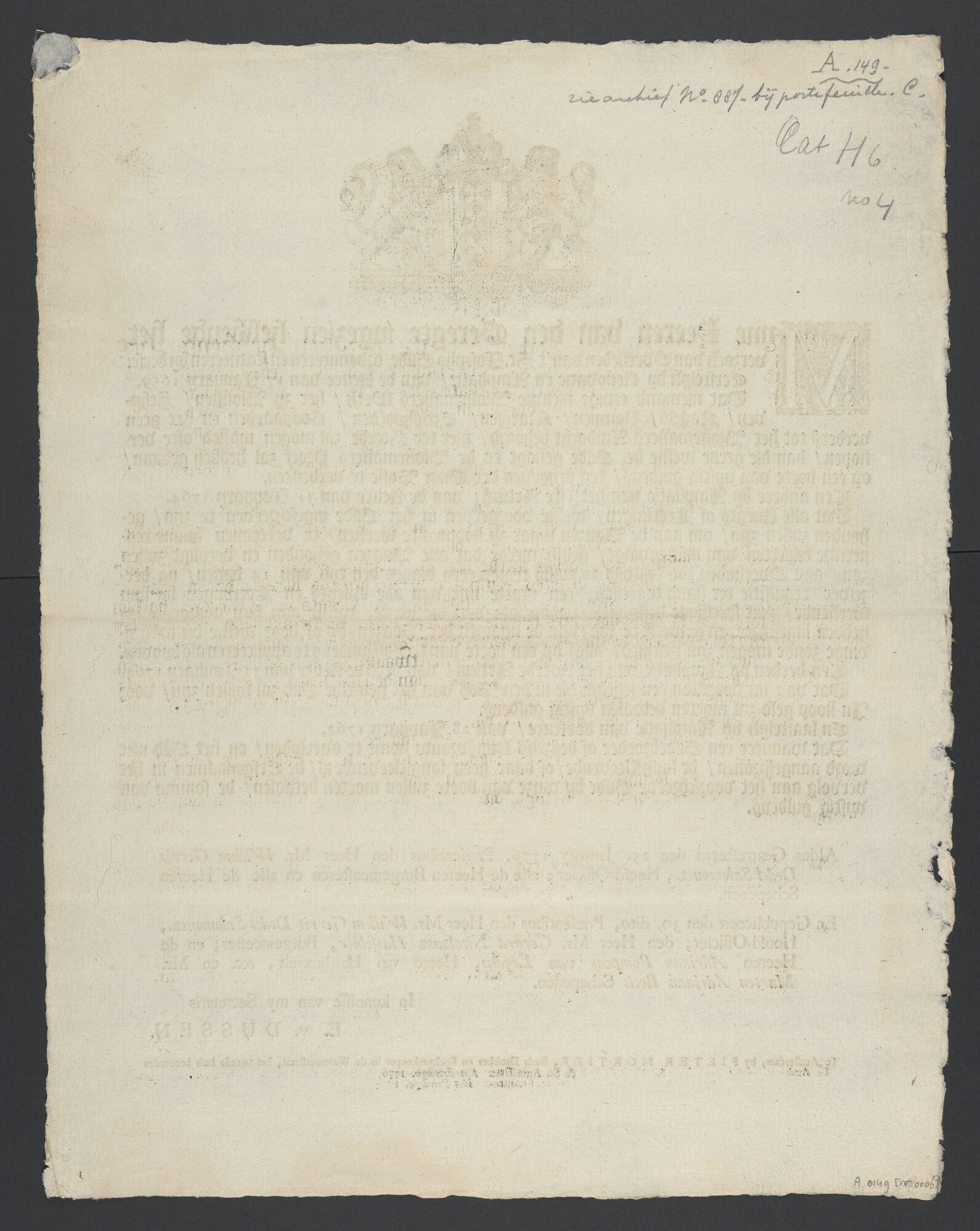 A.0149 [nr 0006]; Ordonnantie inzake het Blokemakers Gilde; verordening