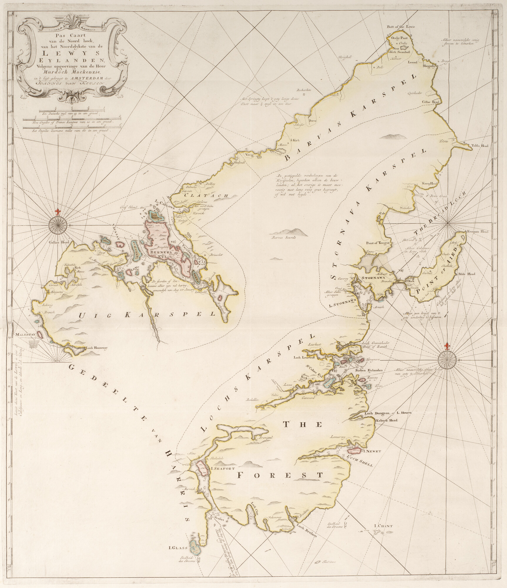 B.0032(109)1 [kaart 082]; Paskaart van van het noorden van het Isle of Lewis; zeekaart