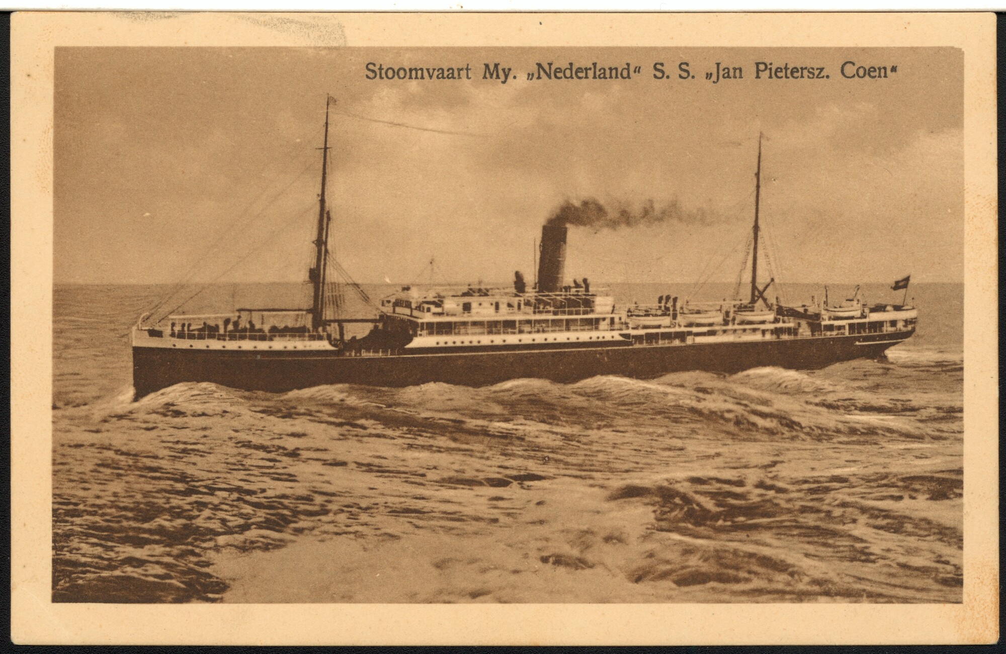 S.6408(0205); Het passagiersschip ss. 'Grotius' van de SMN; prentbriefkaart