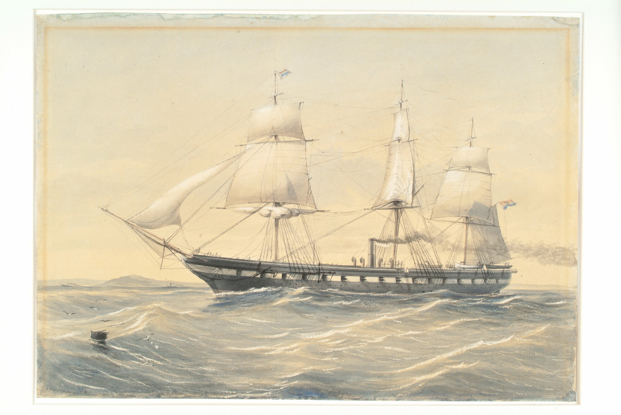 S.0546(04); Het Zr.Ms. stoomtransportschip 'Java'; tekening